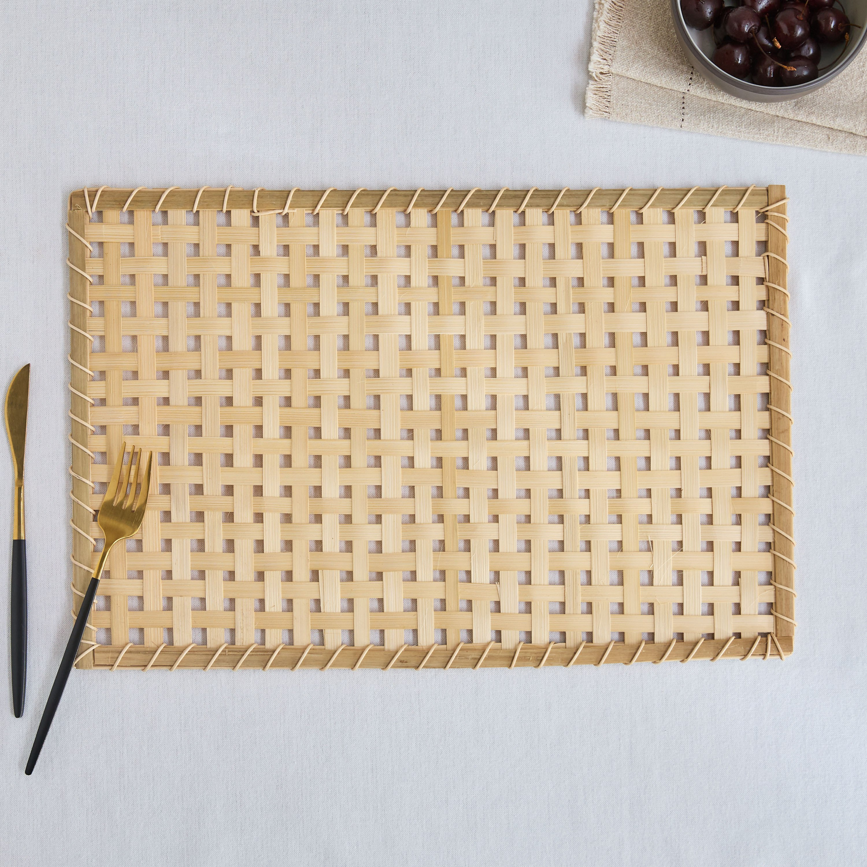 لبادة صحون خيزران منسوجة - 30×45 سم-hbxdecorandfurnishings-homefurnishings-tablelinens-image-1