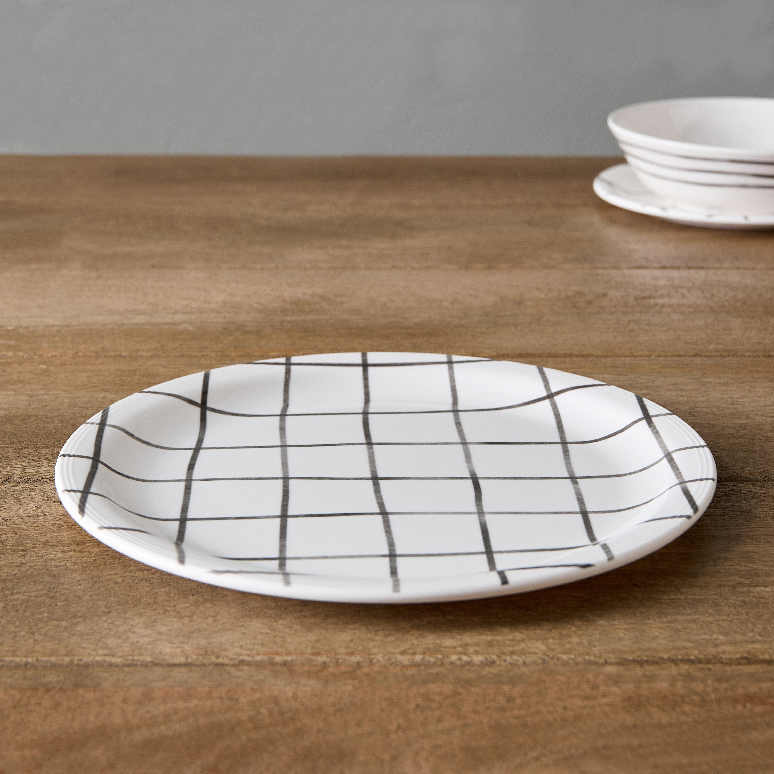صحن عشاء مربعات - 27 سم-hbxdecorandfurnishings-tabletop-crockery-image-1