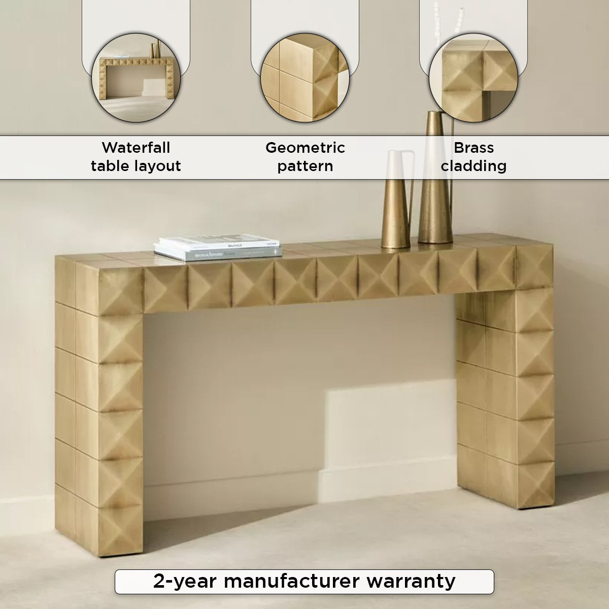 طاولة كونسول بطلاء نحاس - بريزما من فيندرا-hbxfurniture-tablesandstands-consoletables-image-4