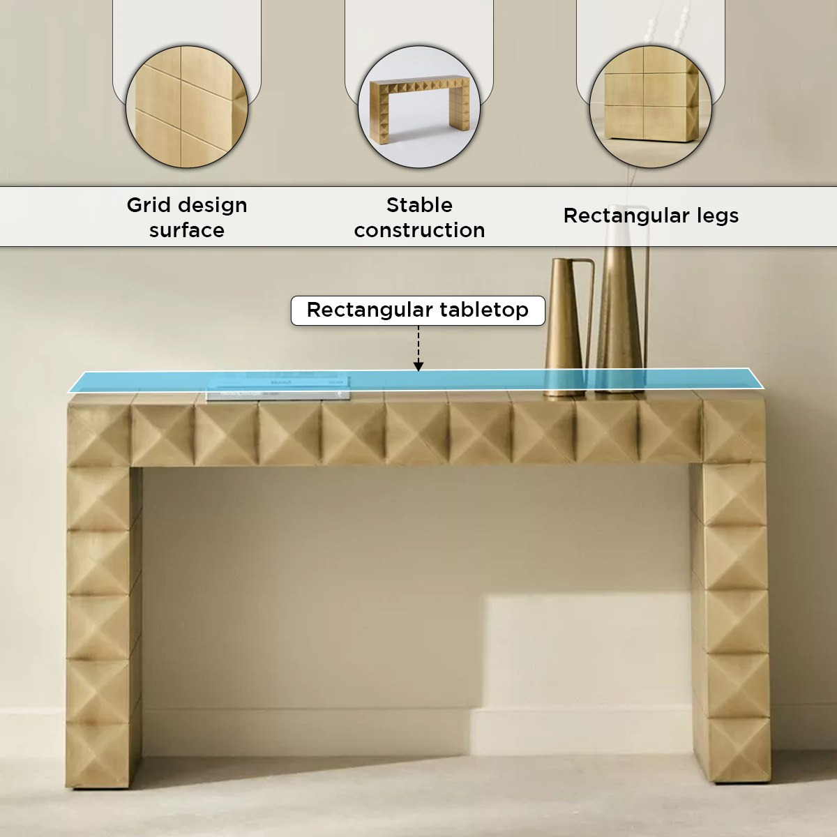 طاولة كونسول بطلاء نحاس - بريزما من فيندرا-hbxfurniture-tablesandstands-consoletables-image-5