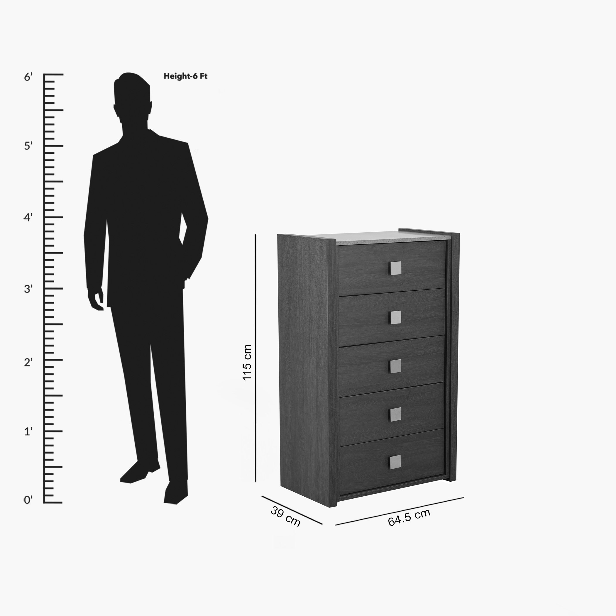 وحدة 5 أدراج من كامبريدج-hbxfurniture-dressersandchests-chestofdrawers-image-10