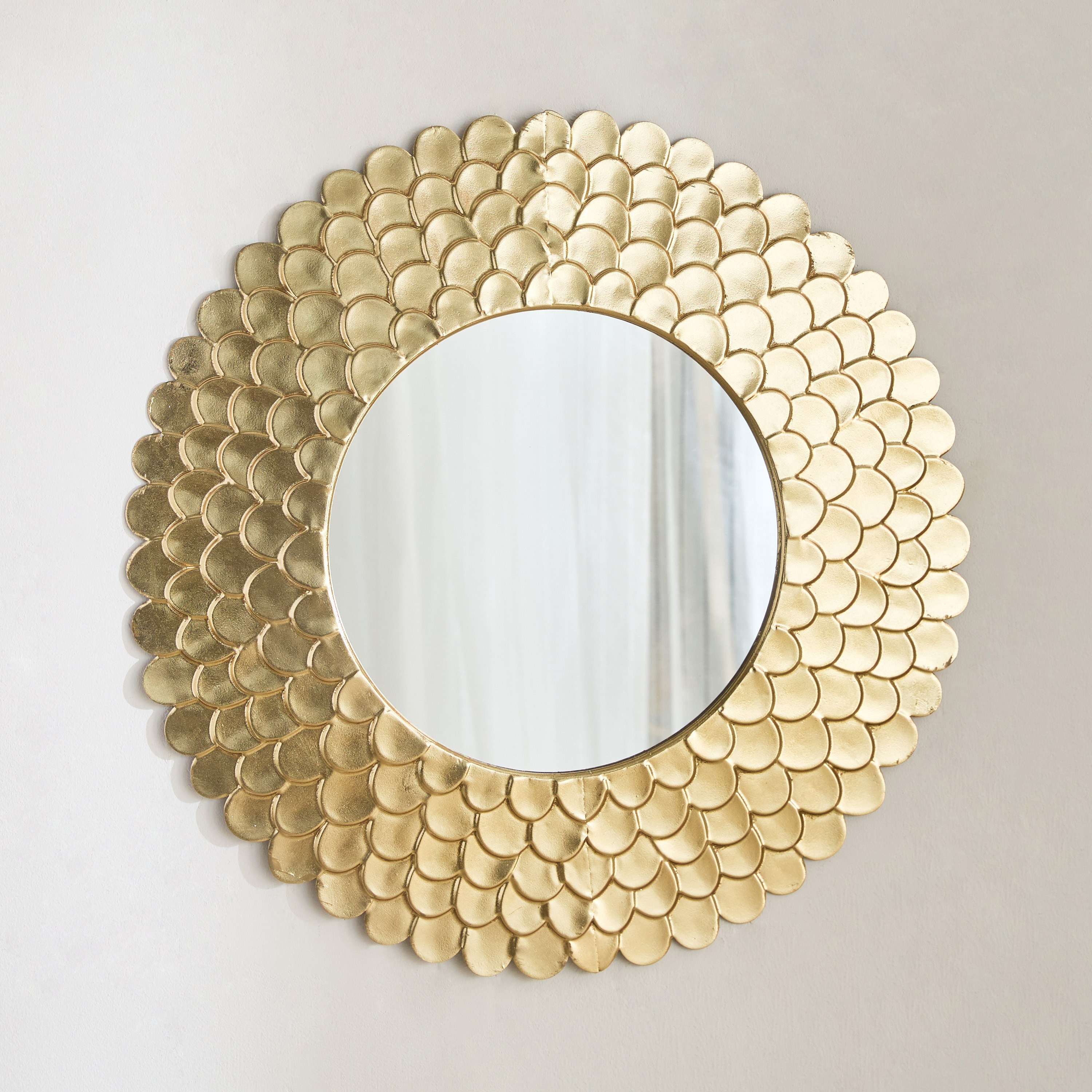 Delp Premium Heavy Duty Metal Scallop Wall Mirror - 75.6x75.6x3.8 cm-PROMO_HB_AE_B1G1_250925-image-2