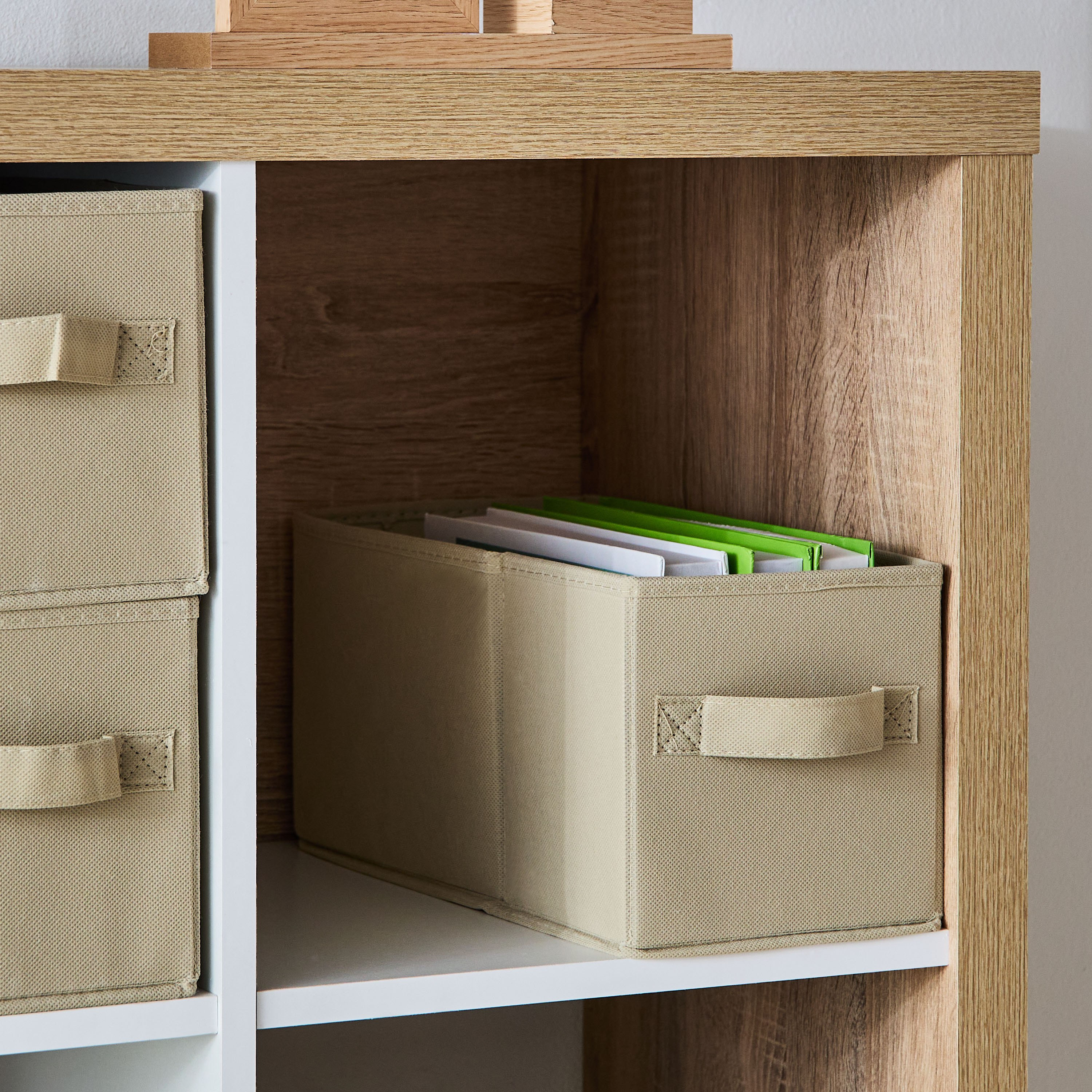 Olive Cube Fabric Box - 15.5x33x16.5 cm-hbxbedroom-bedroomaccessories-bedroomstorage-image-2