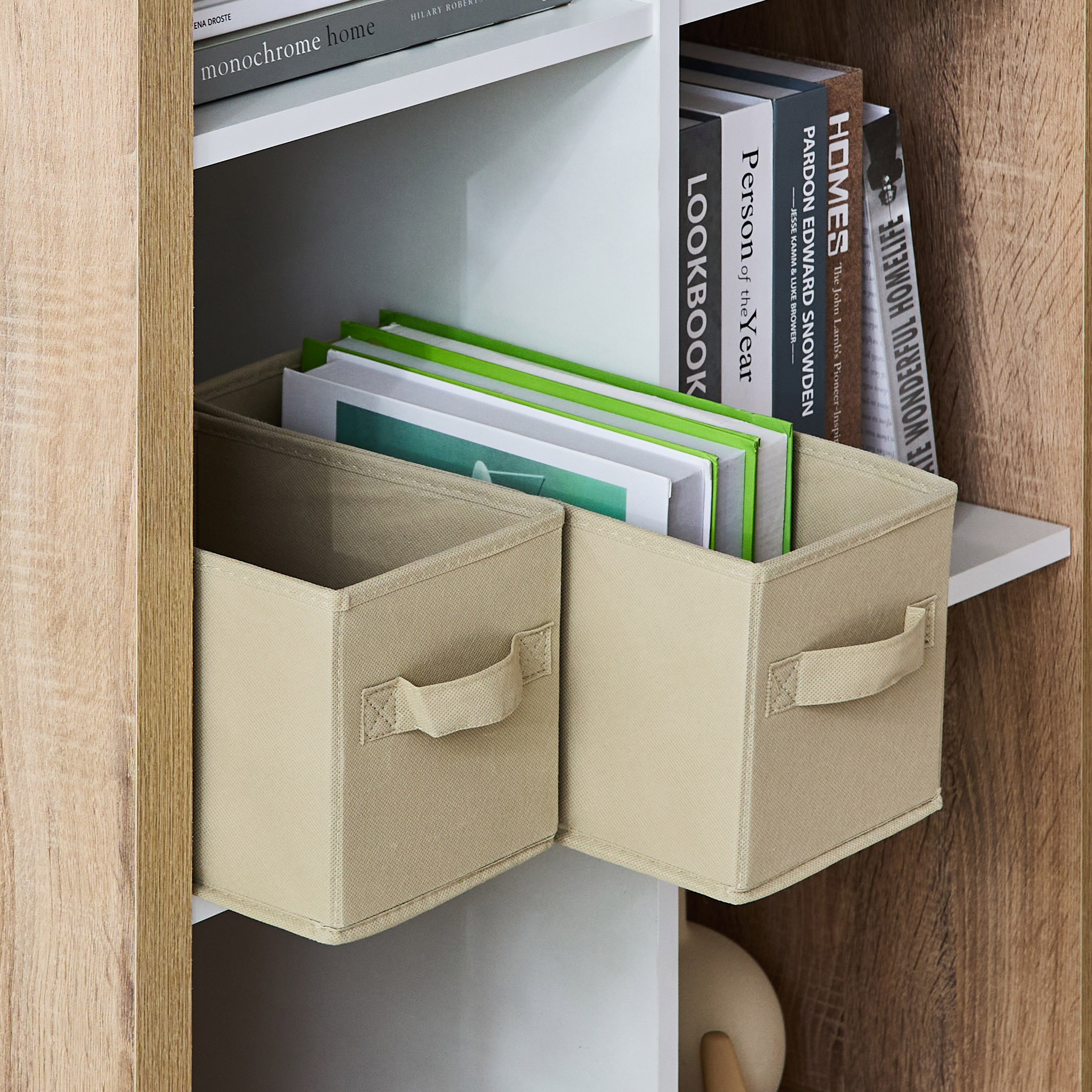 Olive Cube Fabric Box - 15.5x33x16.5 cm-hbxbedroom-bedroomaccessories-bedroomstorage-image-3