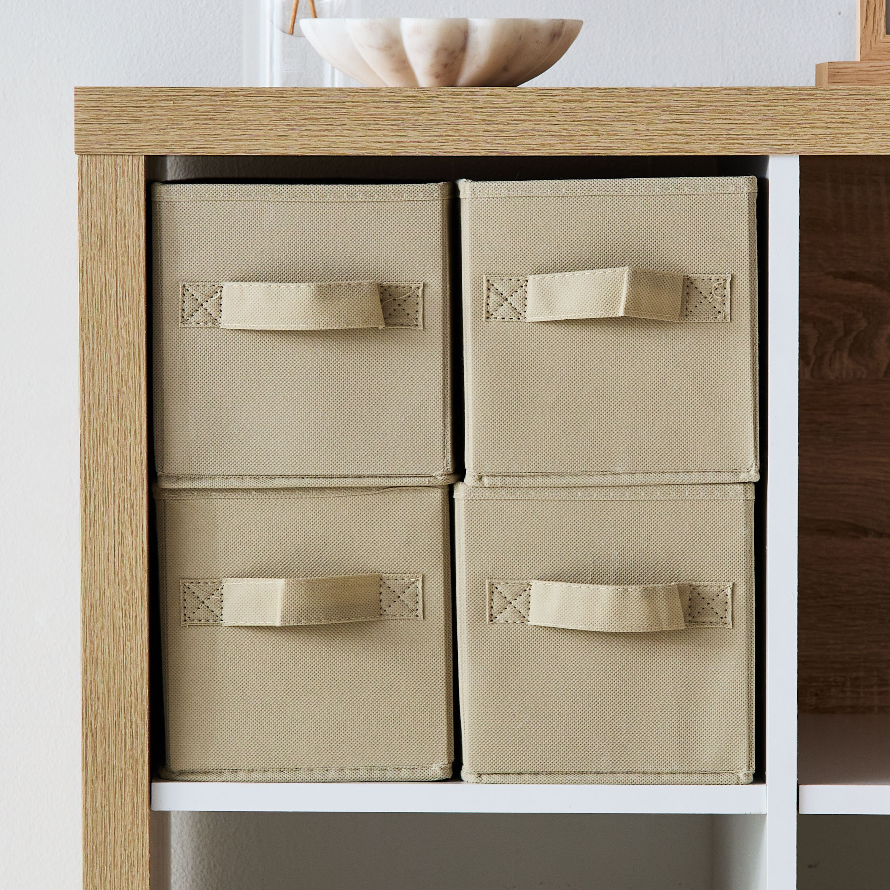 Olive Cube Fabric Box - 15.5x33x16.5 cm-hbxbedroom-bedroomaccessories-bedroomstorage-image-4