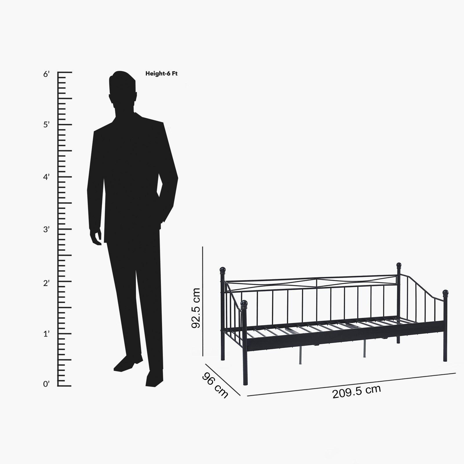 Vanilla Isabella Single Day Bed - 90x200 cm-hbxfurniture-bedsandbedsets-daybeds-image-10