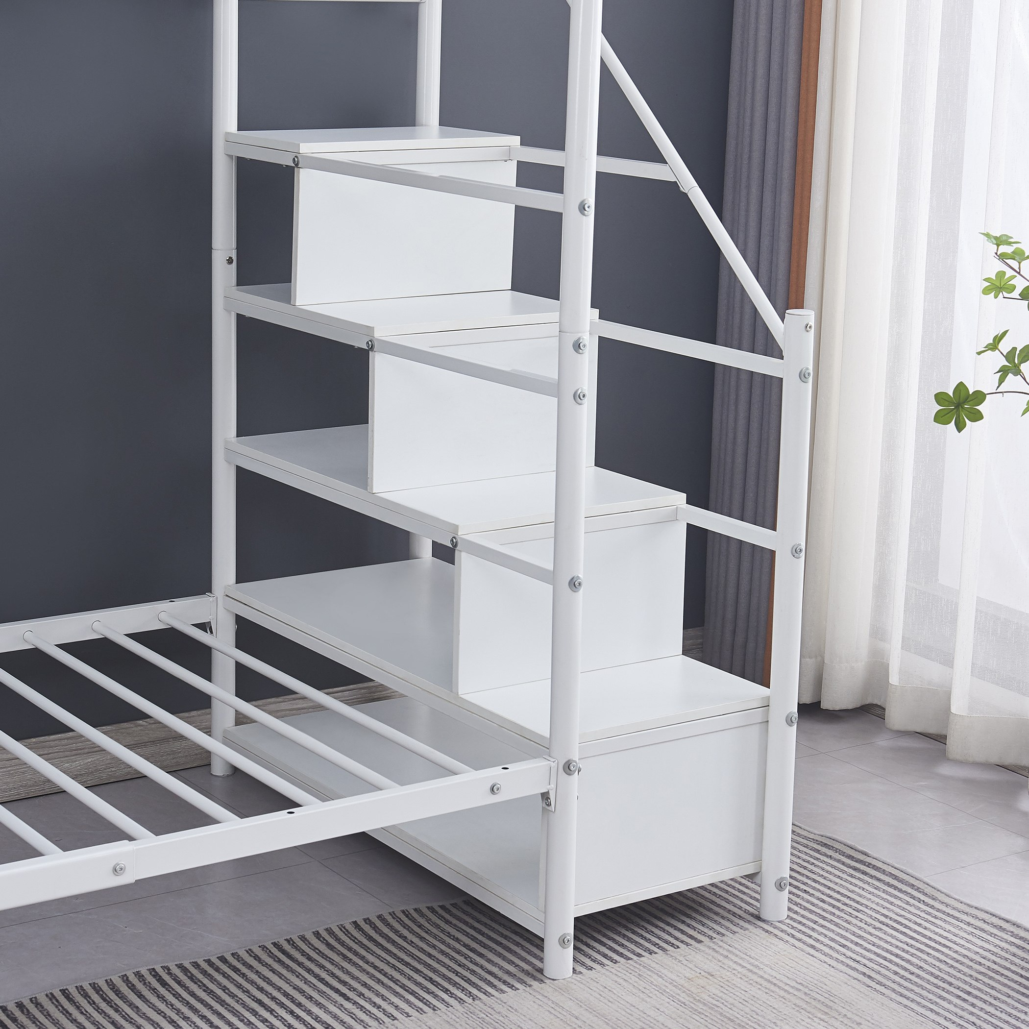 سرير فردي بطابقين وسلم من جونو - 90x190 سم-hbxkidsandyouth-bedsandbedsets-bunkbeds-single-image-6