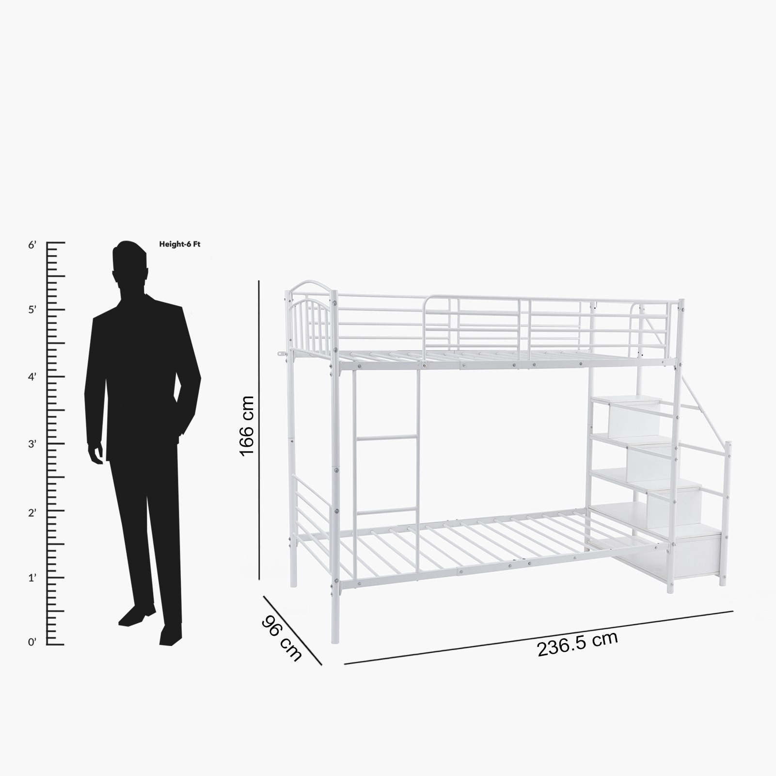 سرير فردي بطابقين وسلم من جونو - 90x190 سم-hbxkidsandyouth-bedsandbedsets-bunkbeds-single-image-9