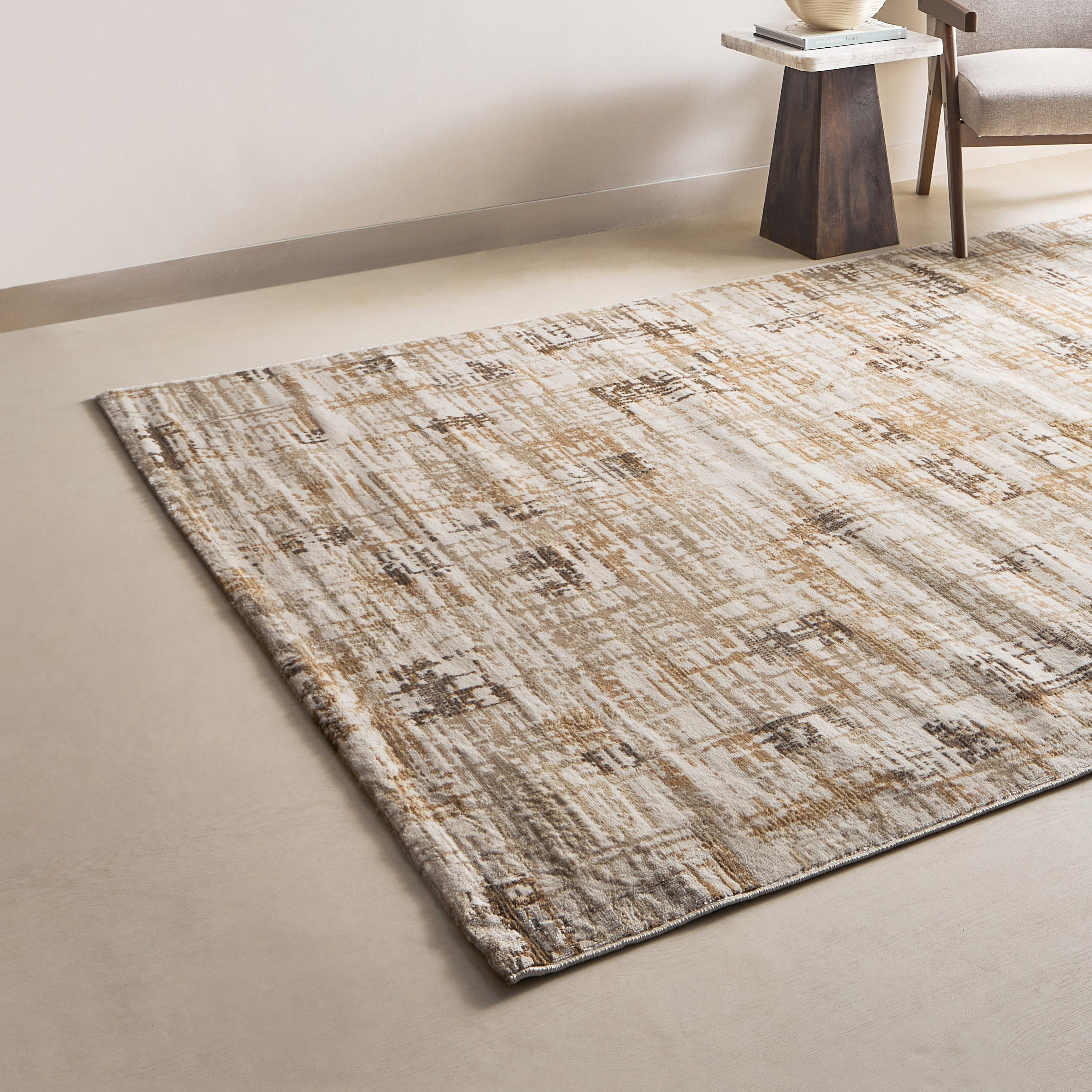 سجادة بولي بروبيلين مقاومة للبقع بتصميم بالٍ من مشاعل - 240x360 سم-hbxdecorandfurnishings-floorcoverings-rugs-image-1