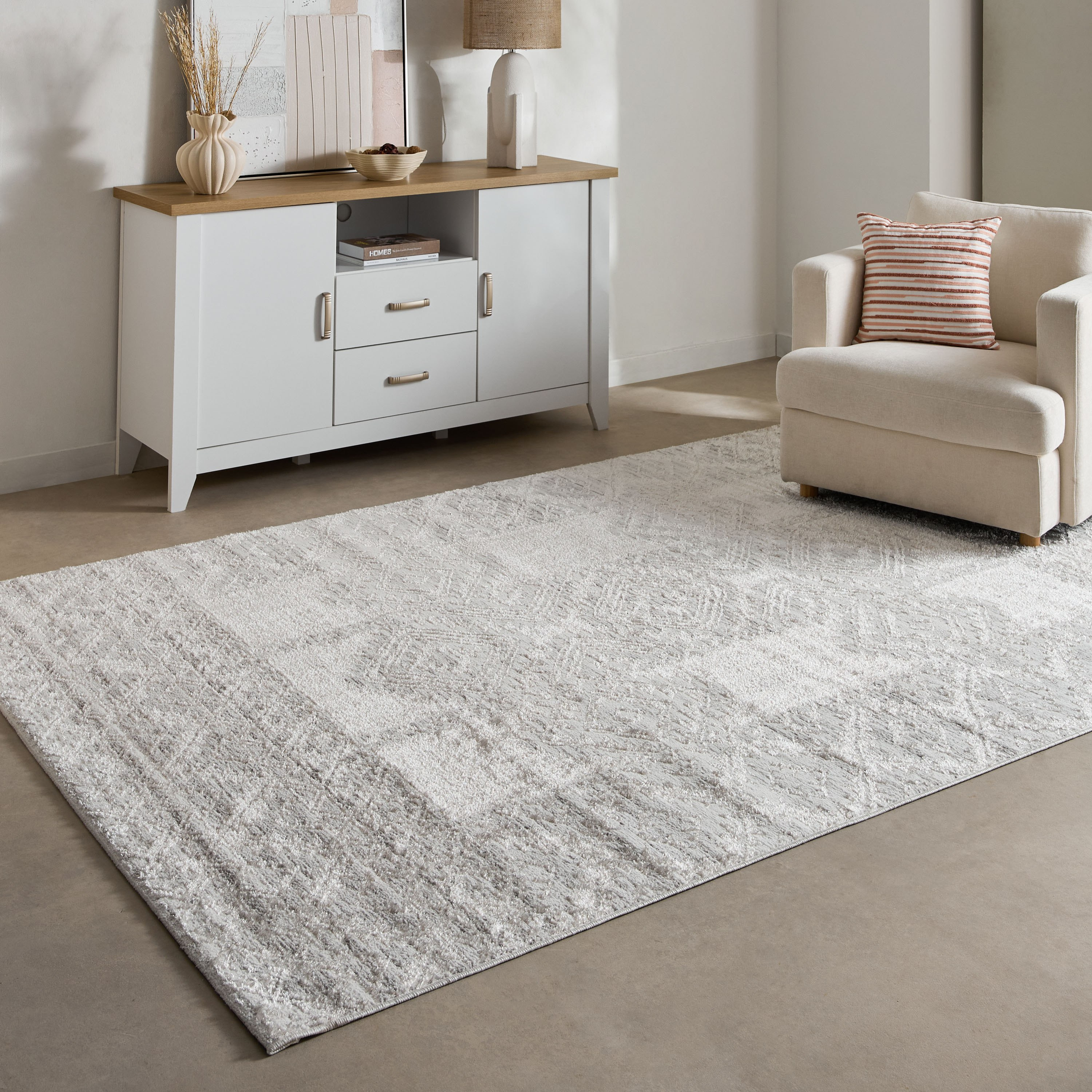 سجادة بولي بروبلين مقاومة للبقع بتصميم لامع وراقي من كوفارا - 250x360 سم-hbxdecorandfurnishings-floorcoverings-rugs-image-5