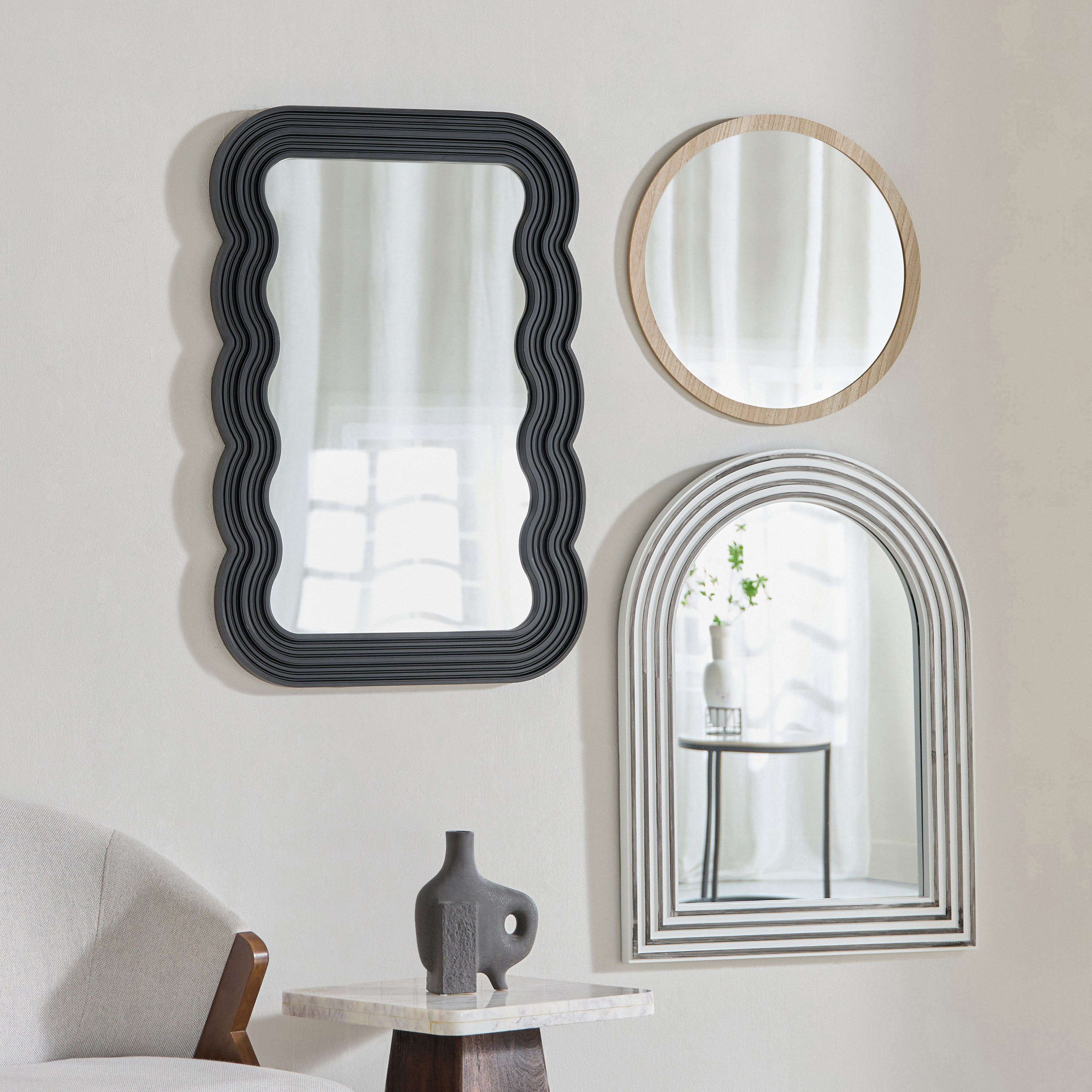 مرآة إم دي إف بتشطيب طبيعي من كوستيلو - 50x50x1 سم-hbxhomeware-hbxdecorandfurnishings-image-4