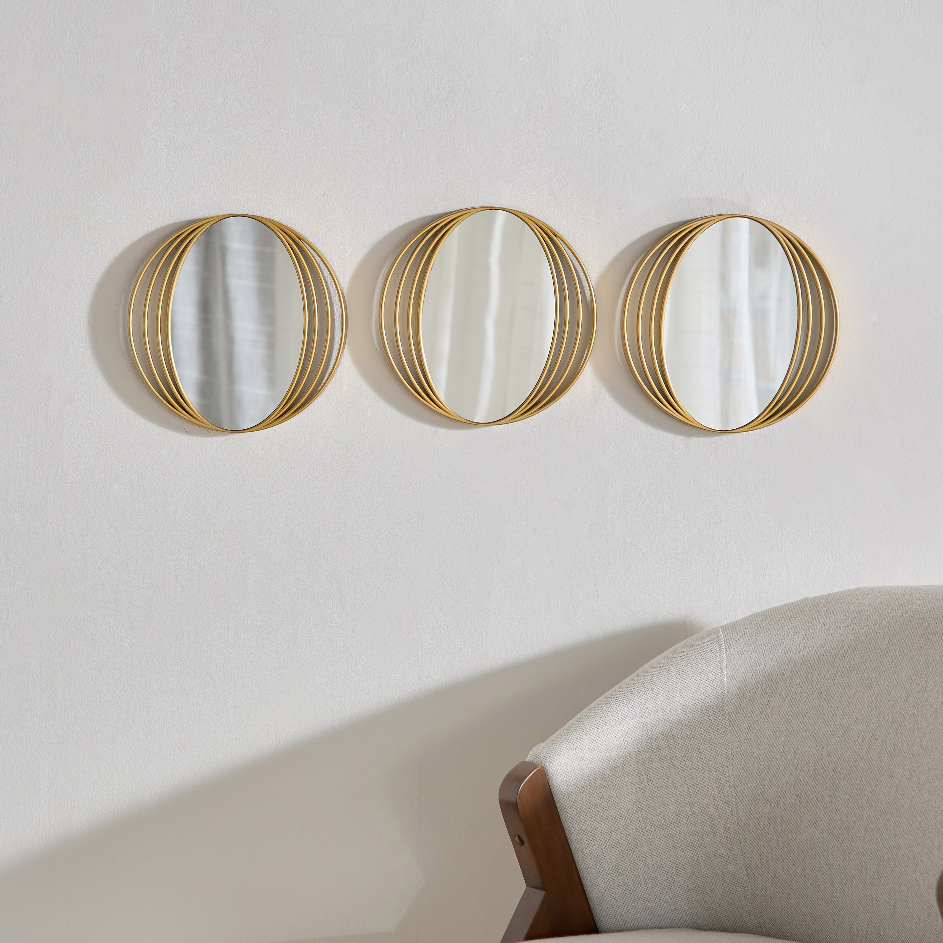 مجموعة مرايا زجاجية 3 قطع من كوستيلو - 25 سم-hbxhomeware-hbxdecorandfurnishings-image-2