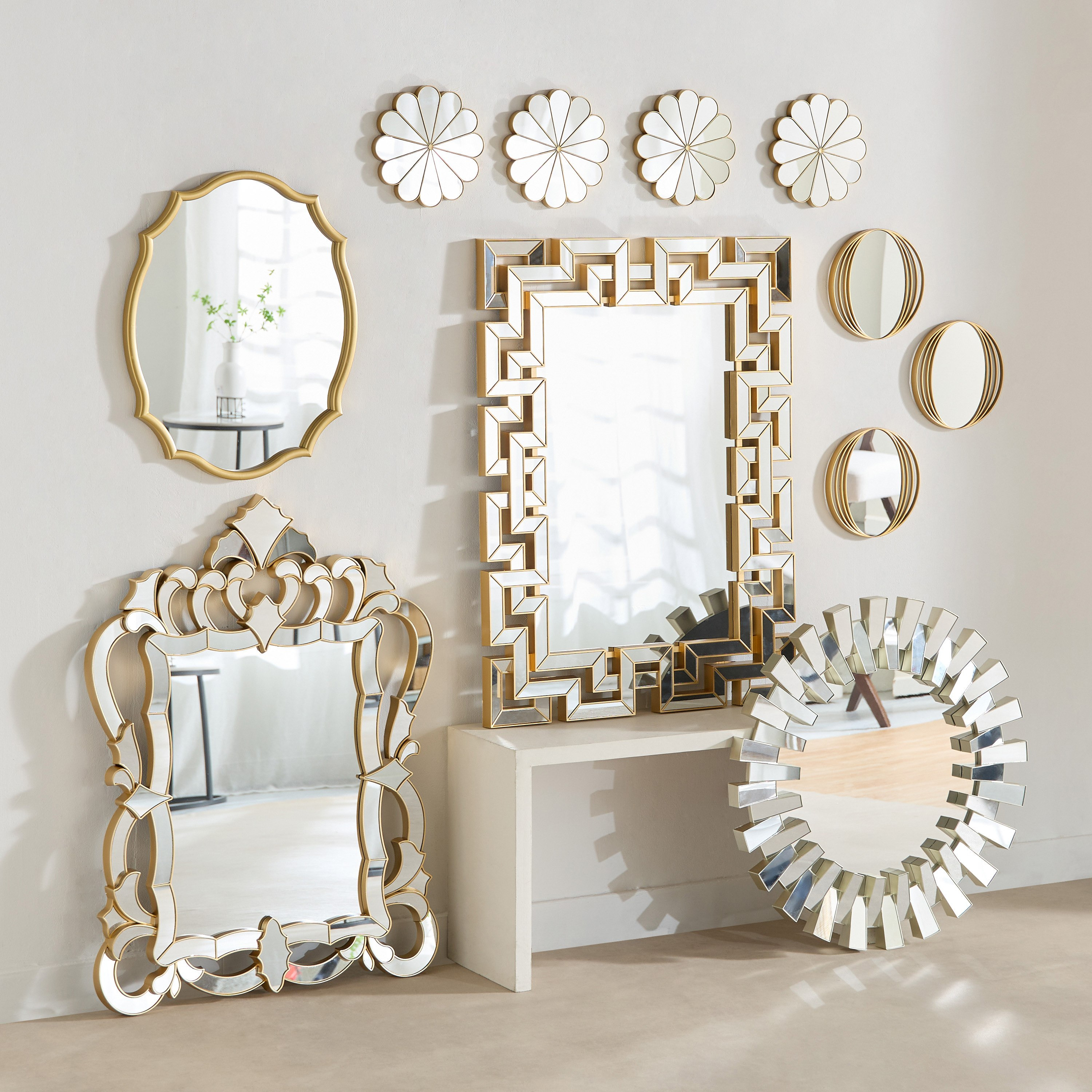 طقم مرايا 4 قطع من كوستيلو - 25×25×16 سم-hbxhomeware-hbxdecorandfurnishings-image-4
