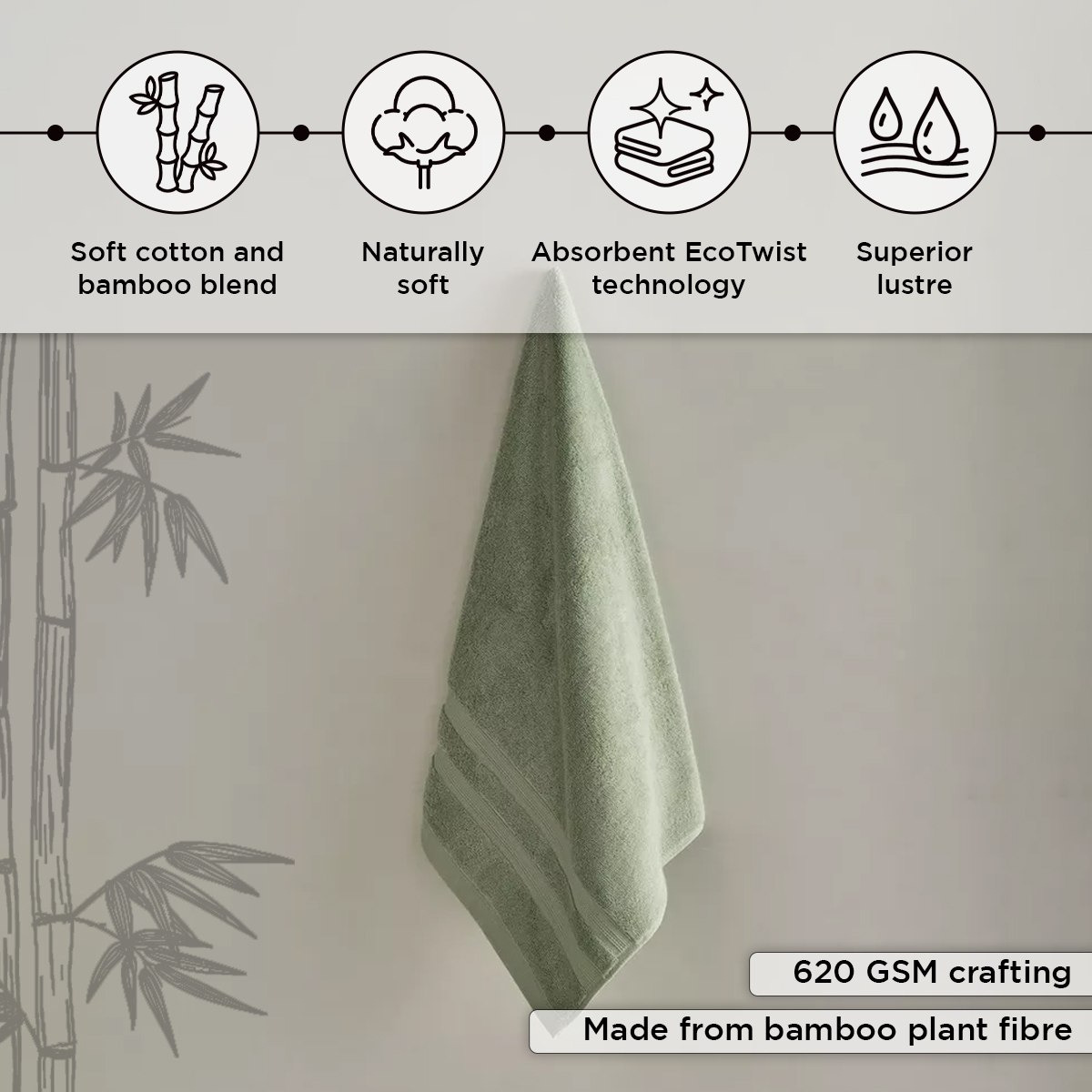 EverEco Cotton Bamboo Hand Towel - 50x90 cm-hbxbathroom-bathroomtextiles-image-4