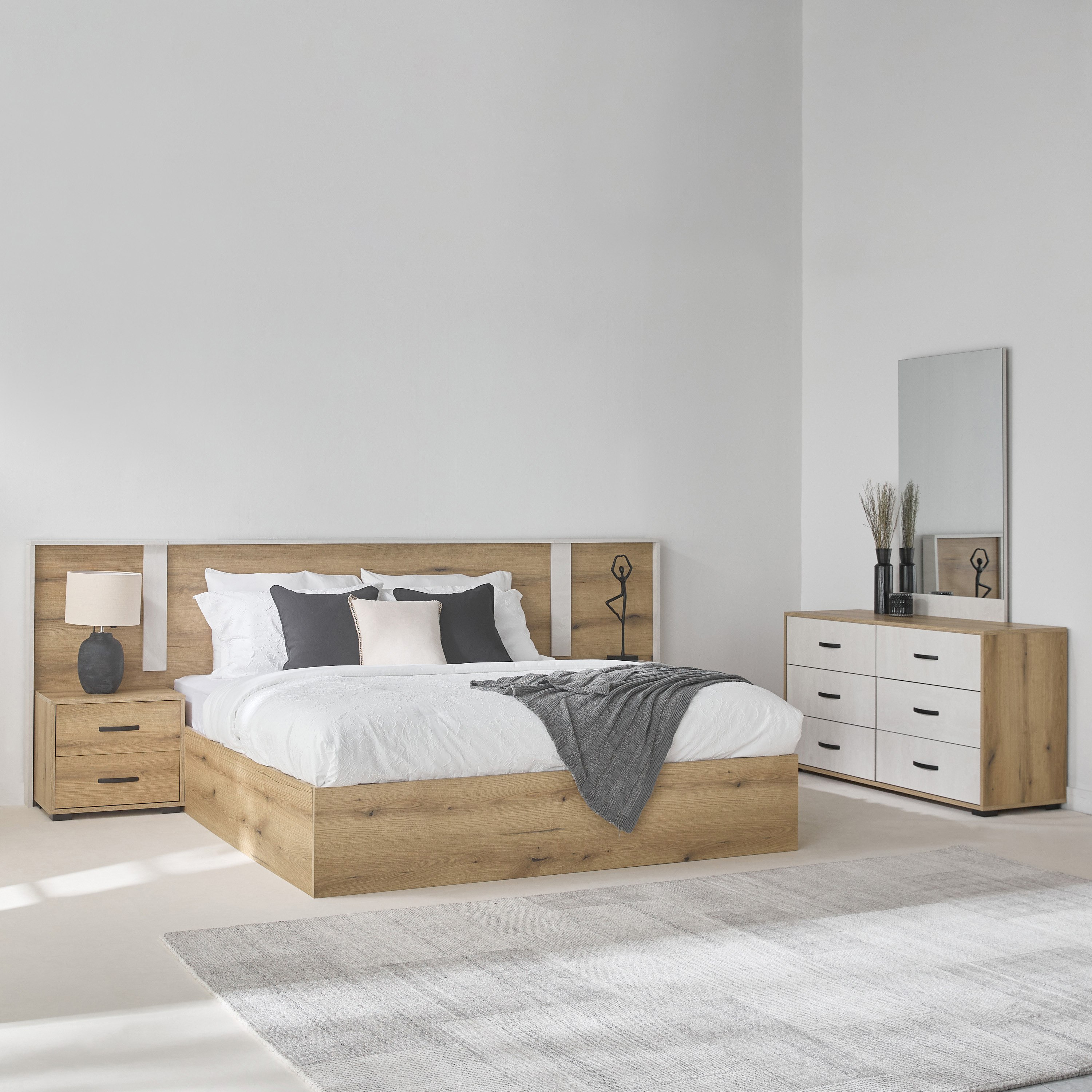 طقم غرفة نوم كينج 5 قطع من أثينا أوبر - 180x200 سم-hbxbedroom-bedsandbedsets-bedroomsets-king-image-1