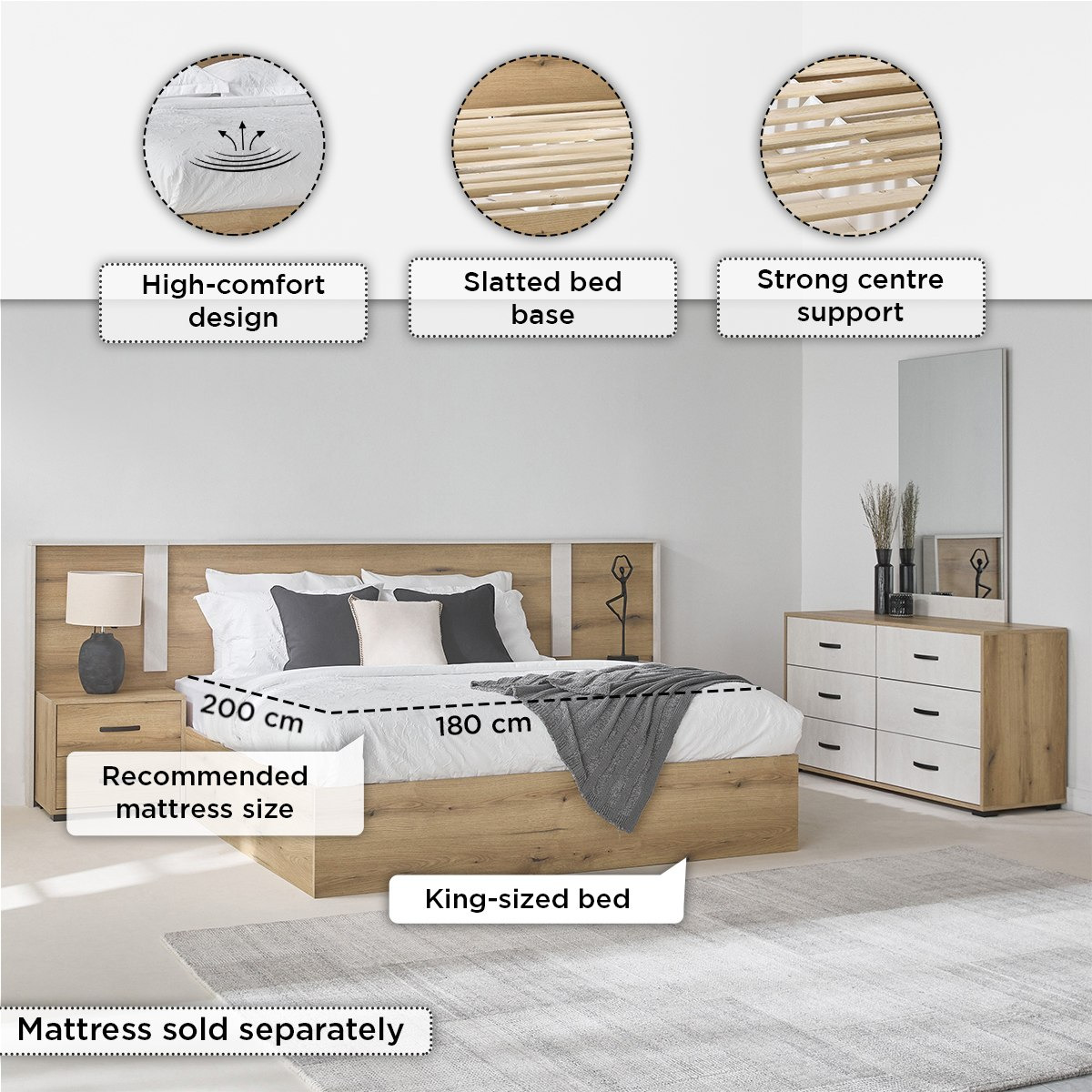 طقم غرفة نوم كينج 5 قطع من أثينا أوبر - 180x200 سم-hbxbedroom-bedsandbedsets-bedroomsets-king-image-19