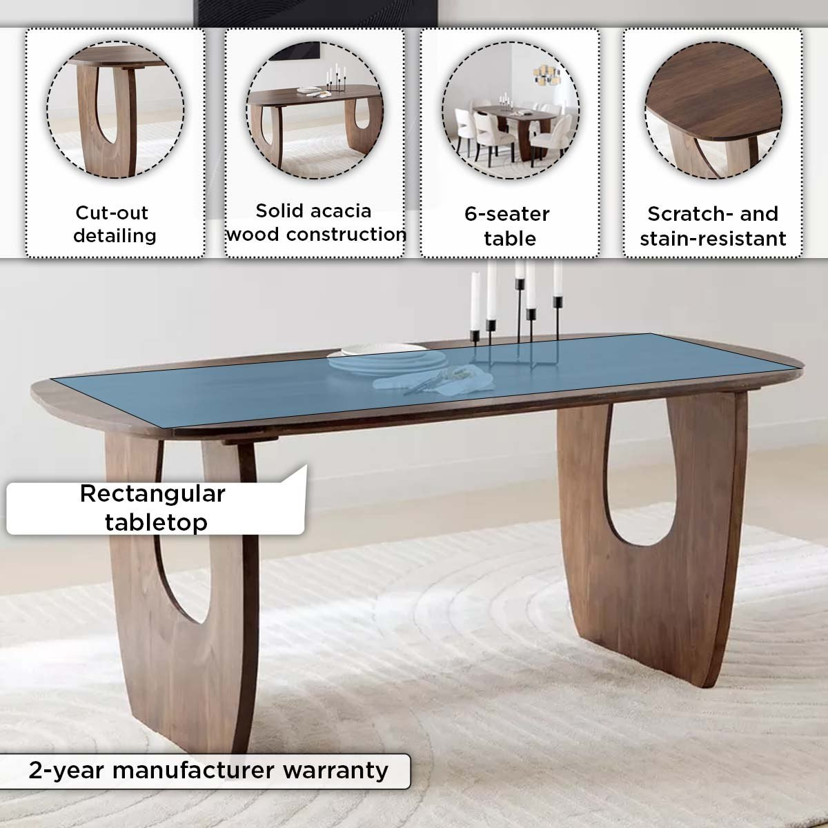 Vendra Bay Solid Wood 6-Seater Dining Table-hbxdiningroom-diningtablesandsets-diningtables-sixseater-image-4