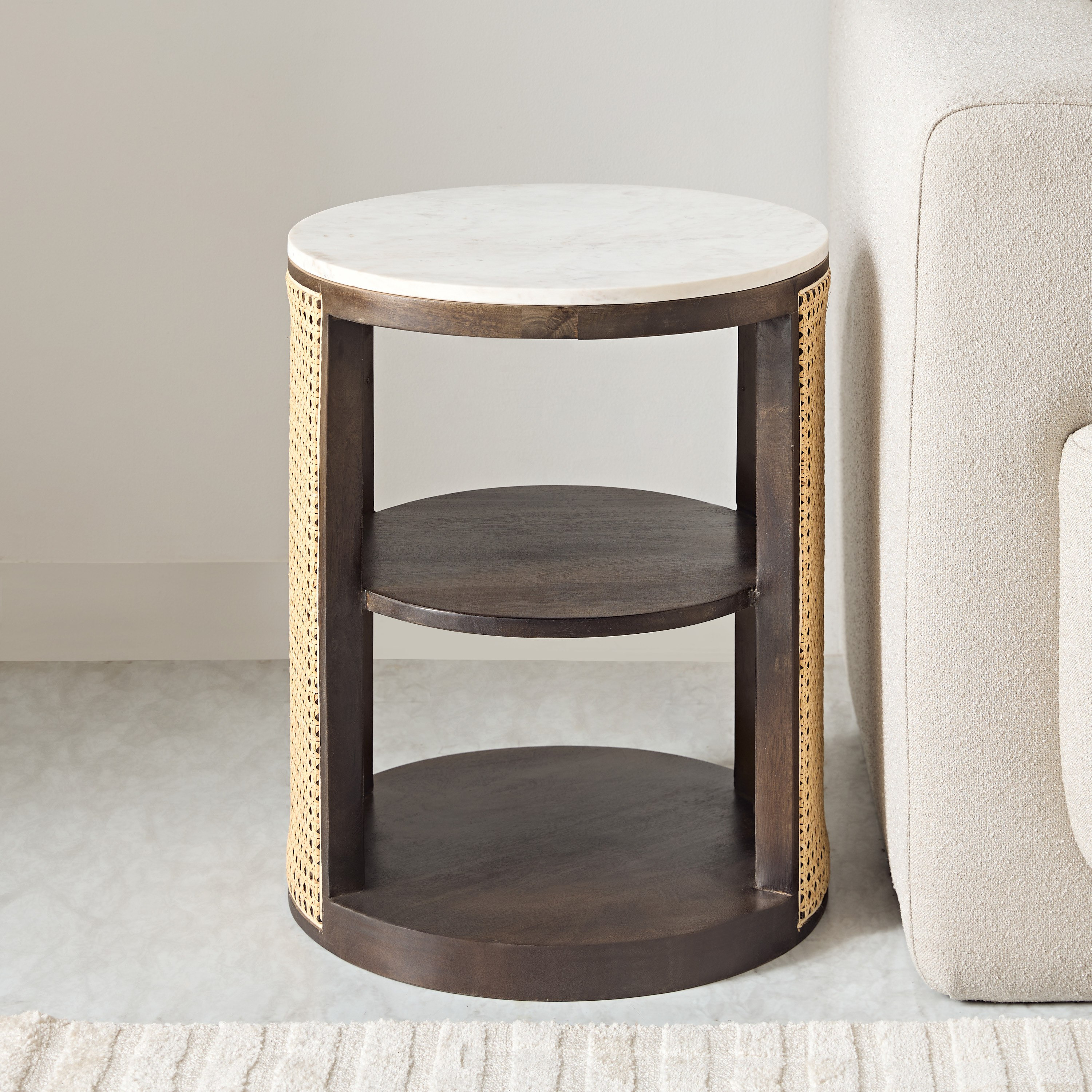 طاولة جانبية من الخشب الصلب بسطح من الرخام الأصلي - روطان باي من فيندرا-hbxfurniture-livingroom-endtables-image-2