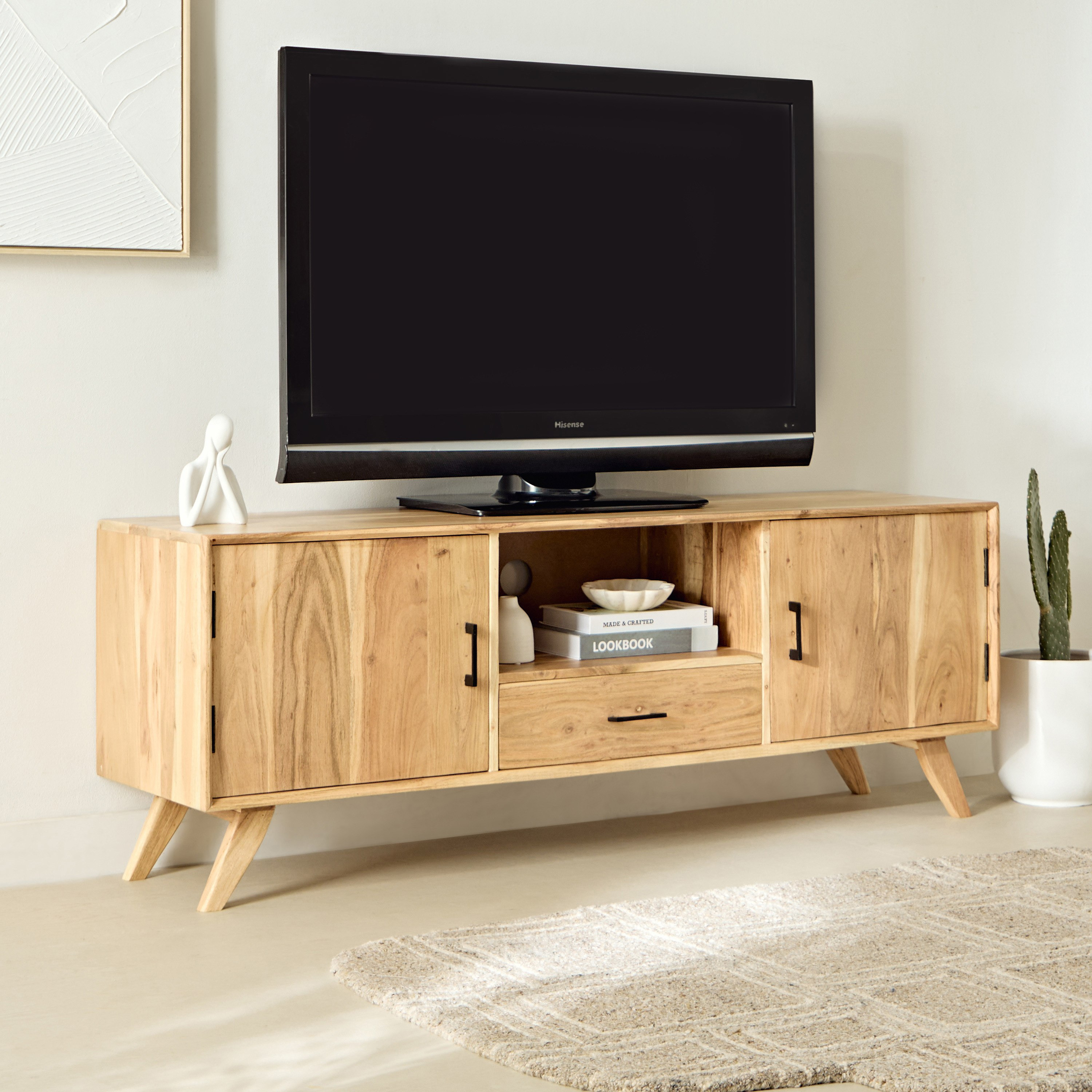 Vendra Boho 1.5 Metre Solid Wood TV Unit for TVs up to 65 inches-hbxlivingroom-mediaunitsandstorage-tvunits-image-1