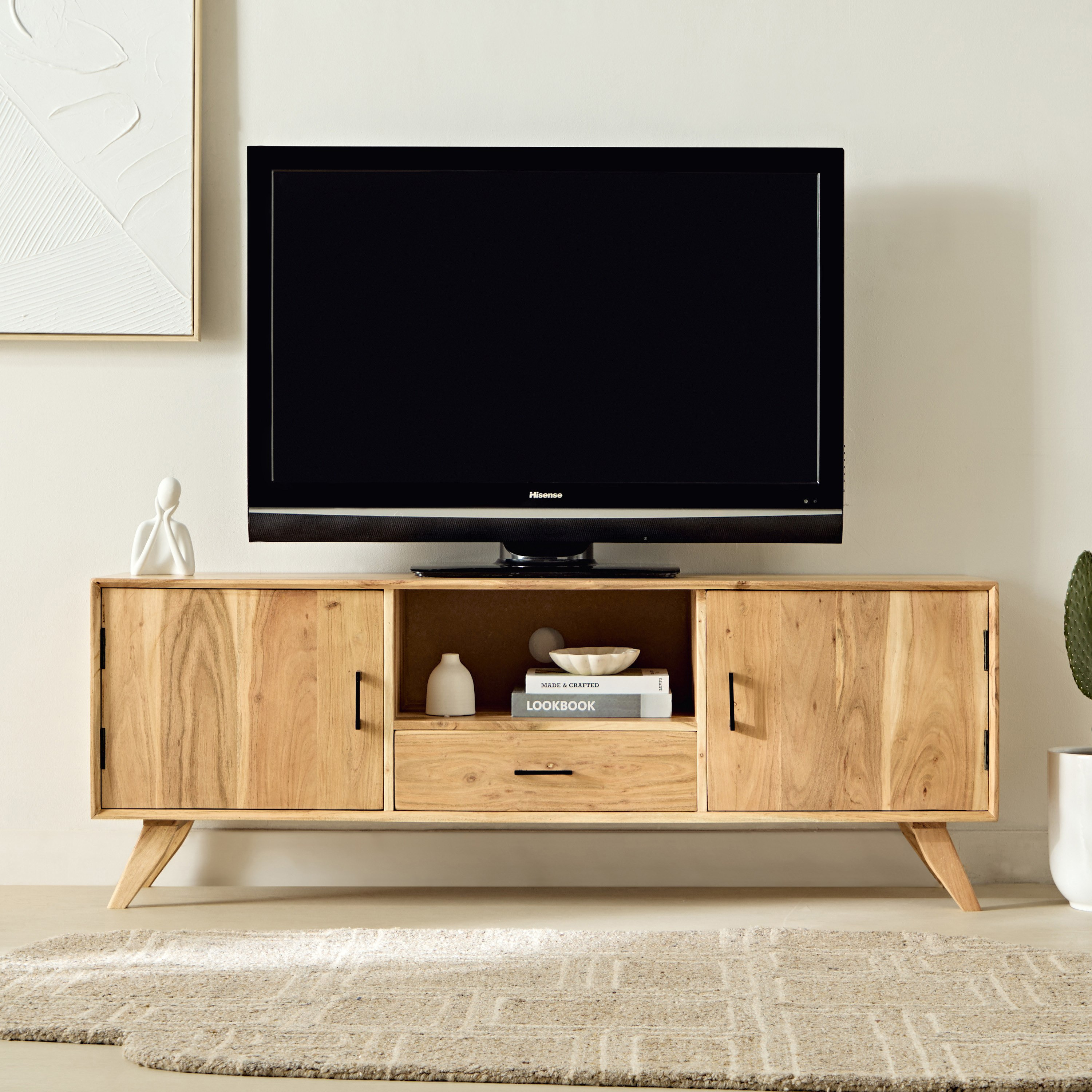 Vendra Boho 1.5 Metre Solid Wood TV Unit for TVs up to 65 inches-hbxlivingroom-mediaunitsandstorage-tvunits-image-2