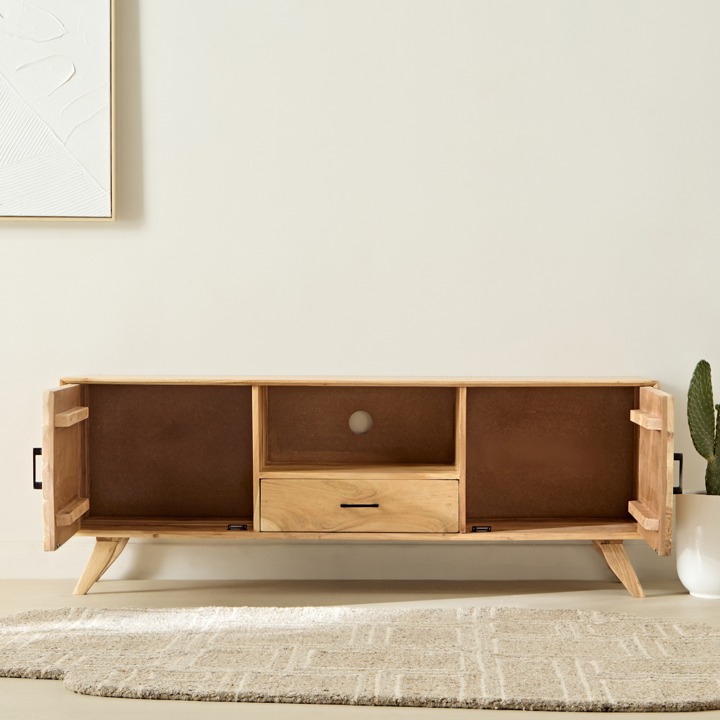 Vendra Chevron 1.5 Metre Solid Wood TV Unit for TVs up to 65 inches-hbxlivingroom-mediaunitsandstorage-tvunits-image-6