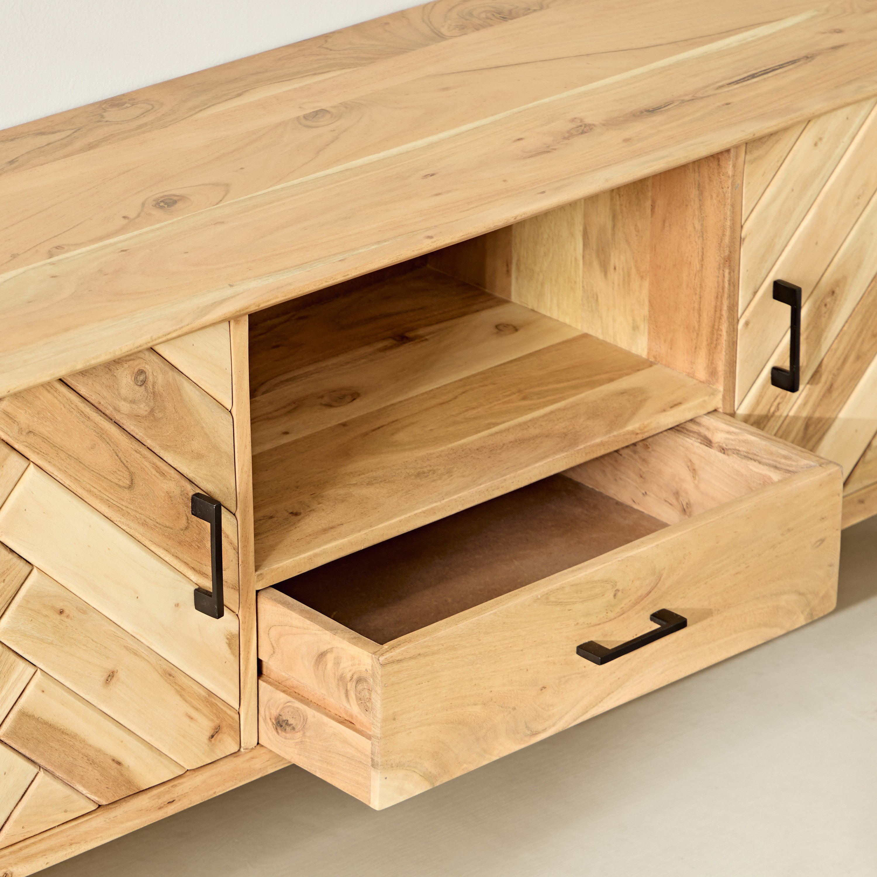 Vendra Chevron 1.5 Metre Solid Wood TV Unit for TVs up to 65 inches-hbxlivingroom-mediaunitsandstorage-tvunits-image-7