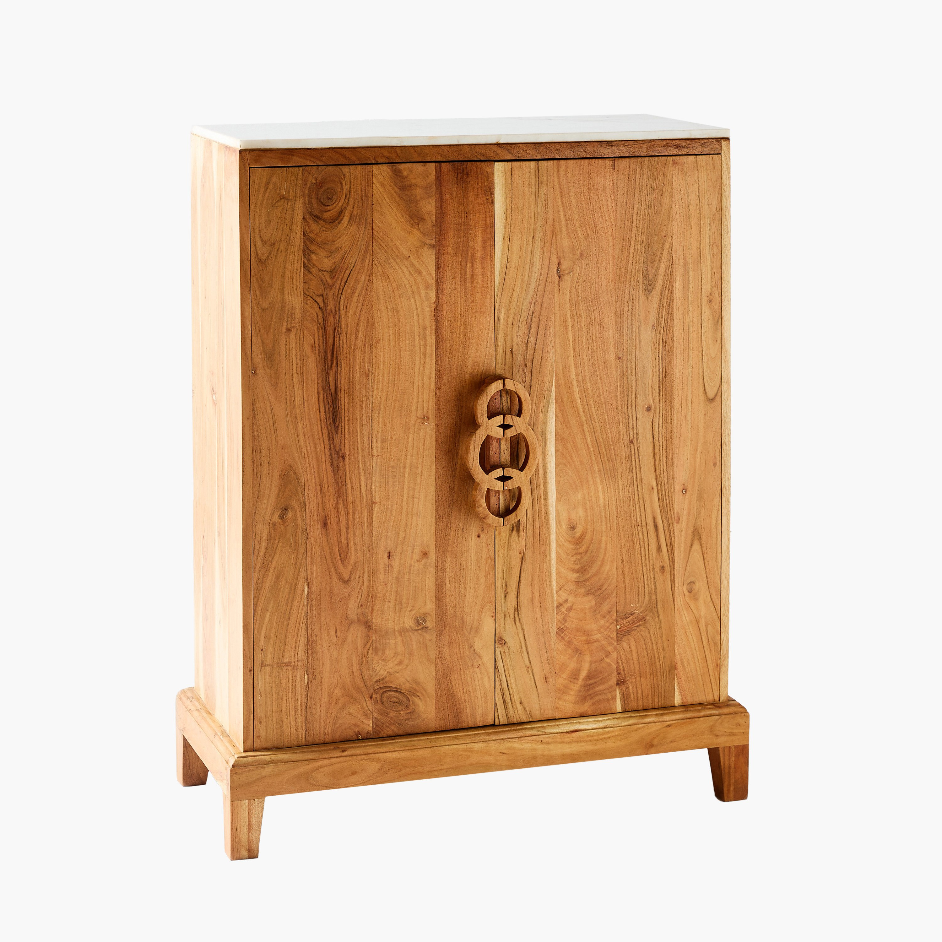 خزانة مشرب من الخشب الصلب بسطح من الرخام الأصلي - ميدتاون من فيندرا-hbxfurniture-diningroom-barcountersandbarstools-image-10