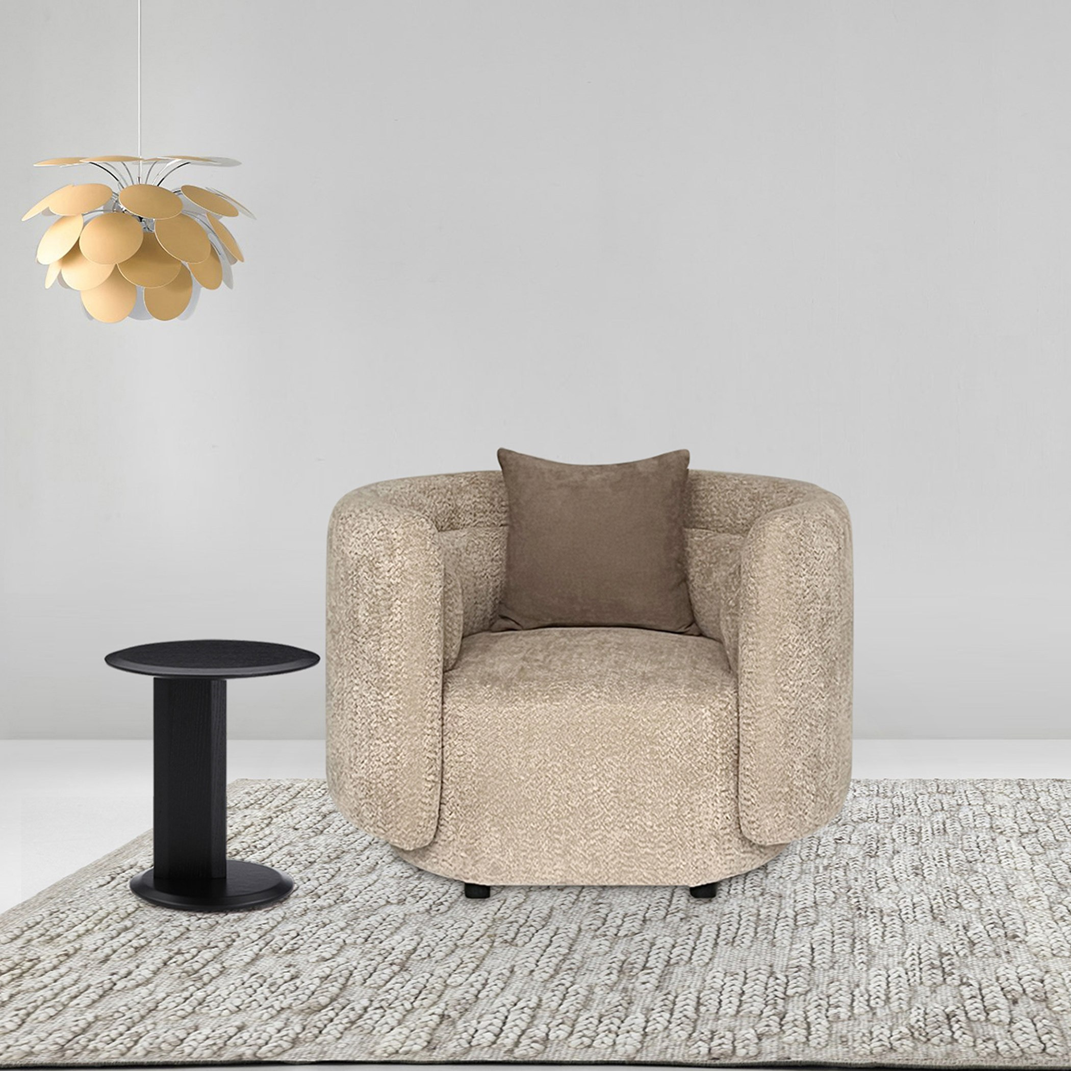 Lavie Arm Chair Fabric Sofa with 1 Cushion-hbxlivingroom-sofasandarmchairs-sofas-image-1