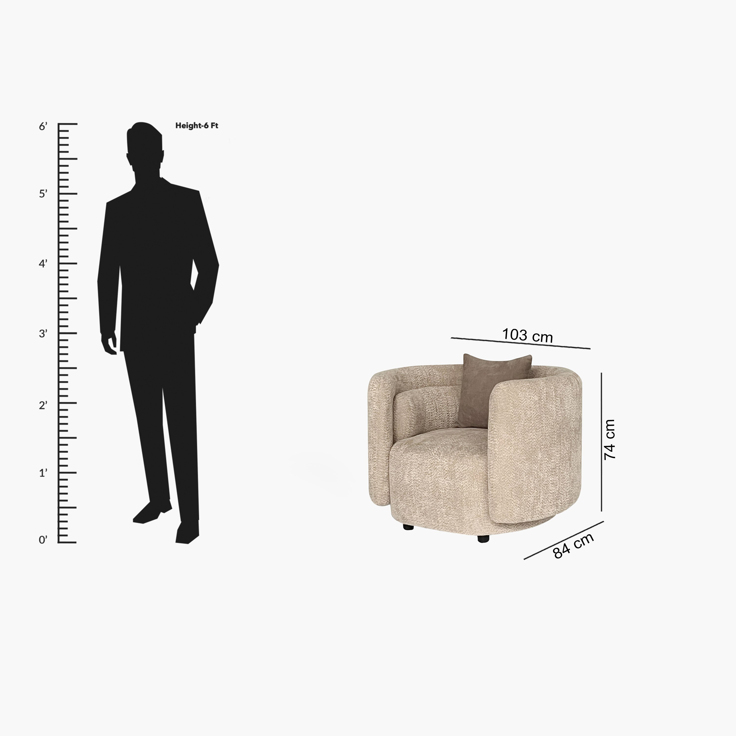 Lavie Arm Chair Fabric Sofa with 1 Cushion-hbxlivingroom-sofasandarmchairs-sofas-image-10