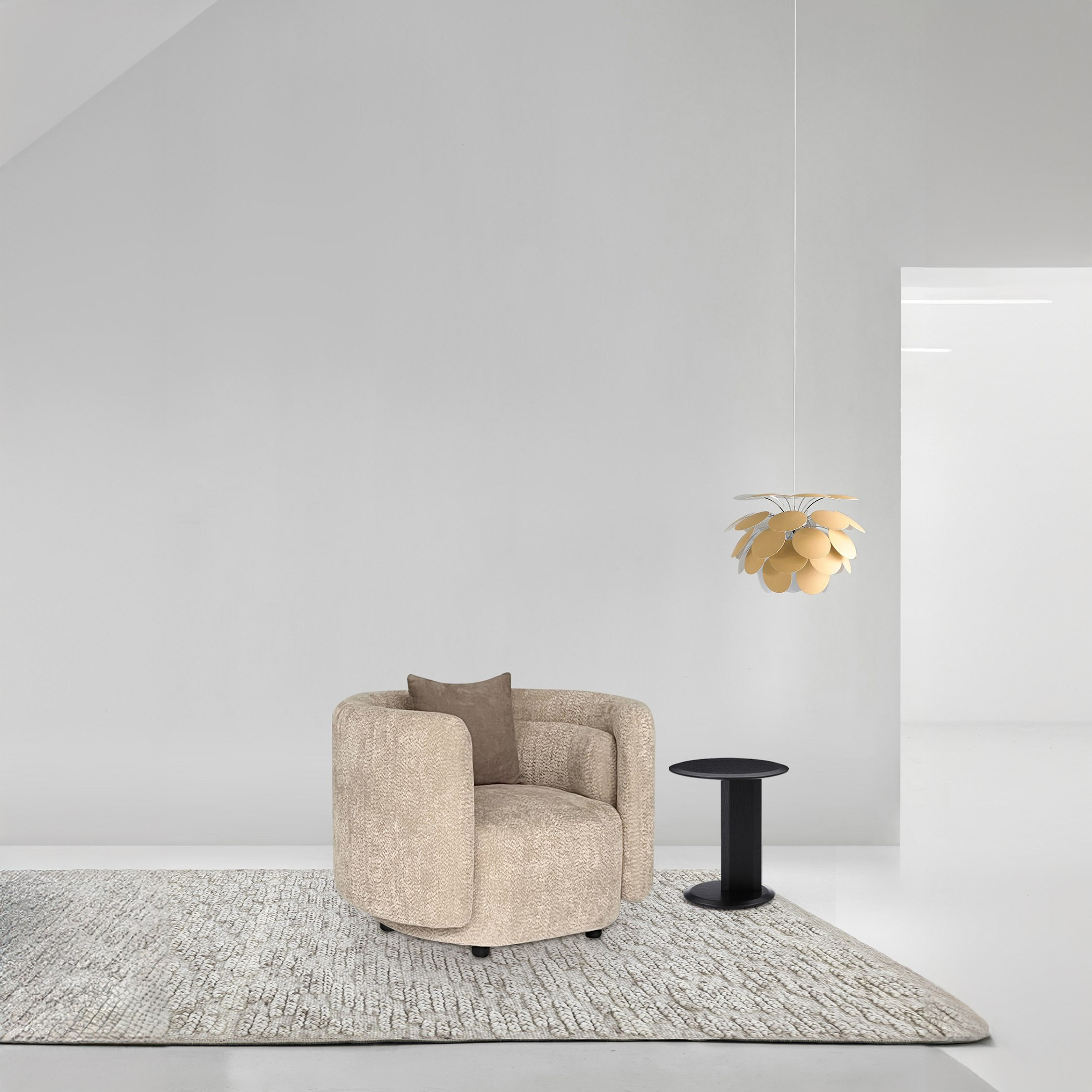 Lavie Arm Chair Fabric Sofa with 1 Cushion-hbxlivingroom-sofasandarmchairs-sofas-image-2