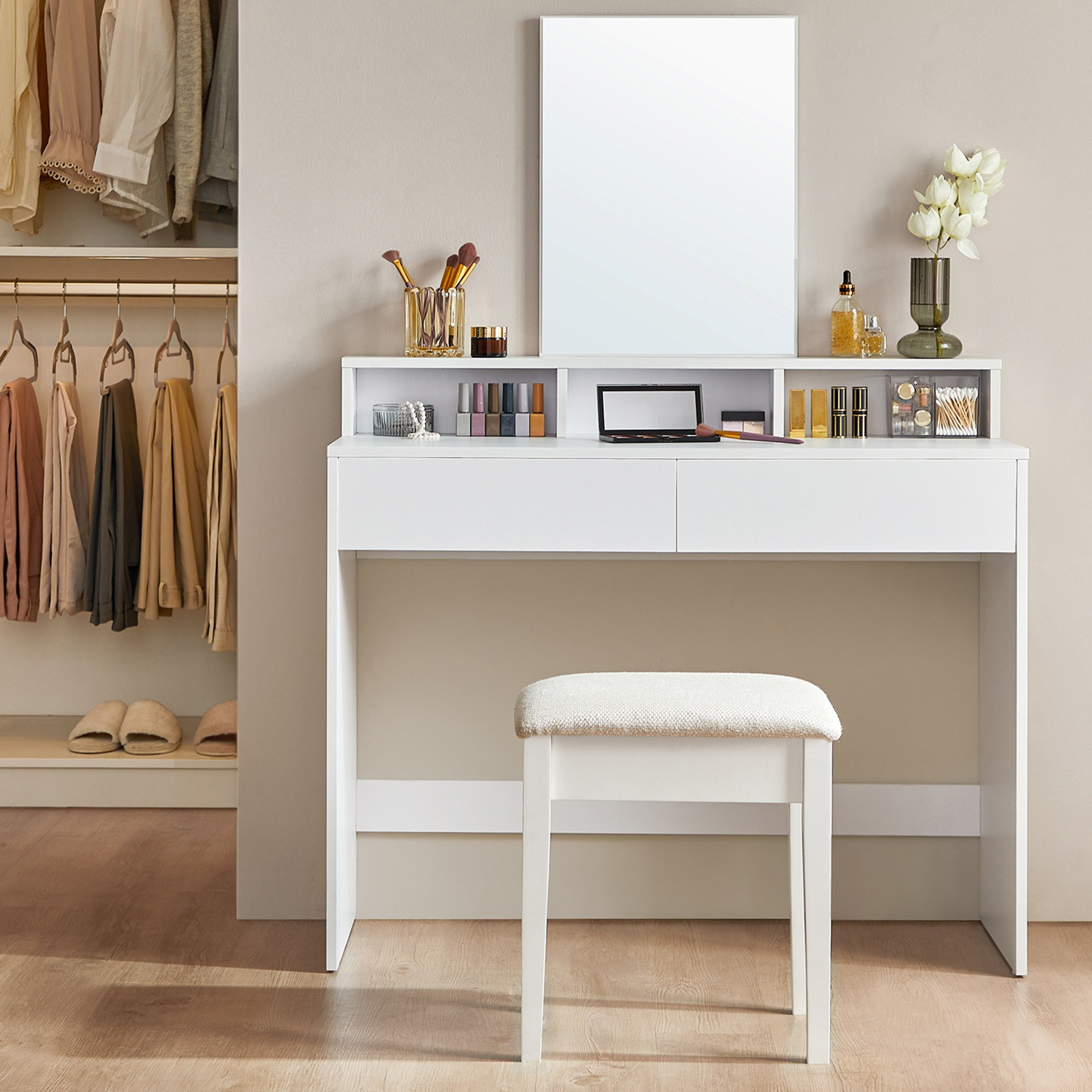 طاولة تزيين فانيتي مع مرآة و2 درج - برنسيس نيو من موڤو-hbxfurniture-kidsroom-kidsdressersandmirrors-image-3