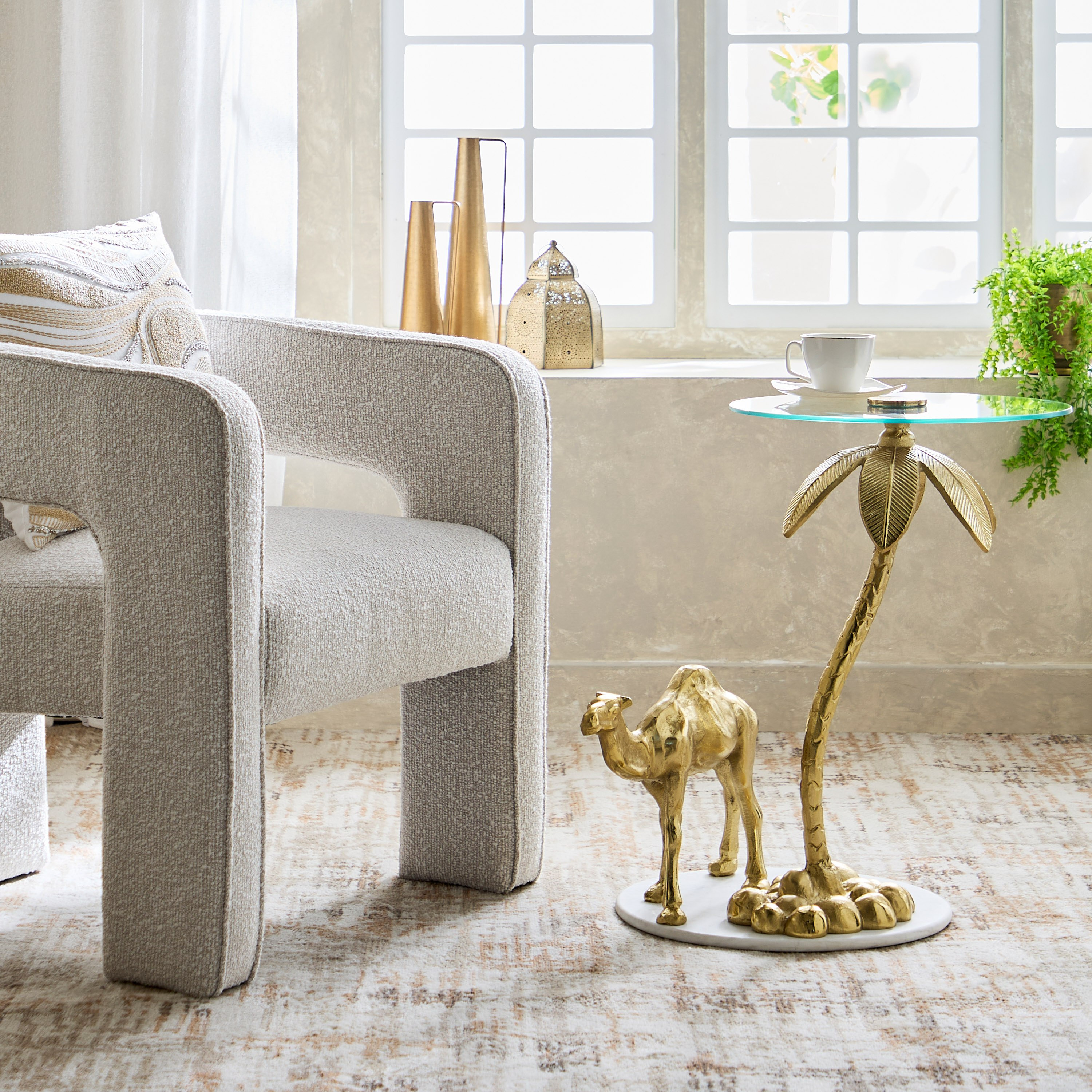 طاولة جانبية بسطح من الرخام الأصلي والزجاج - كاميل من فيندرا -hbxfurniture-livingroom-endtables-image-6