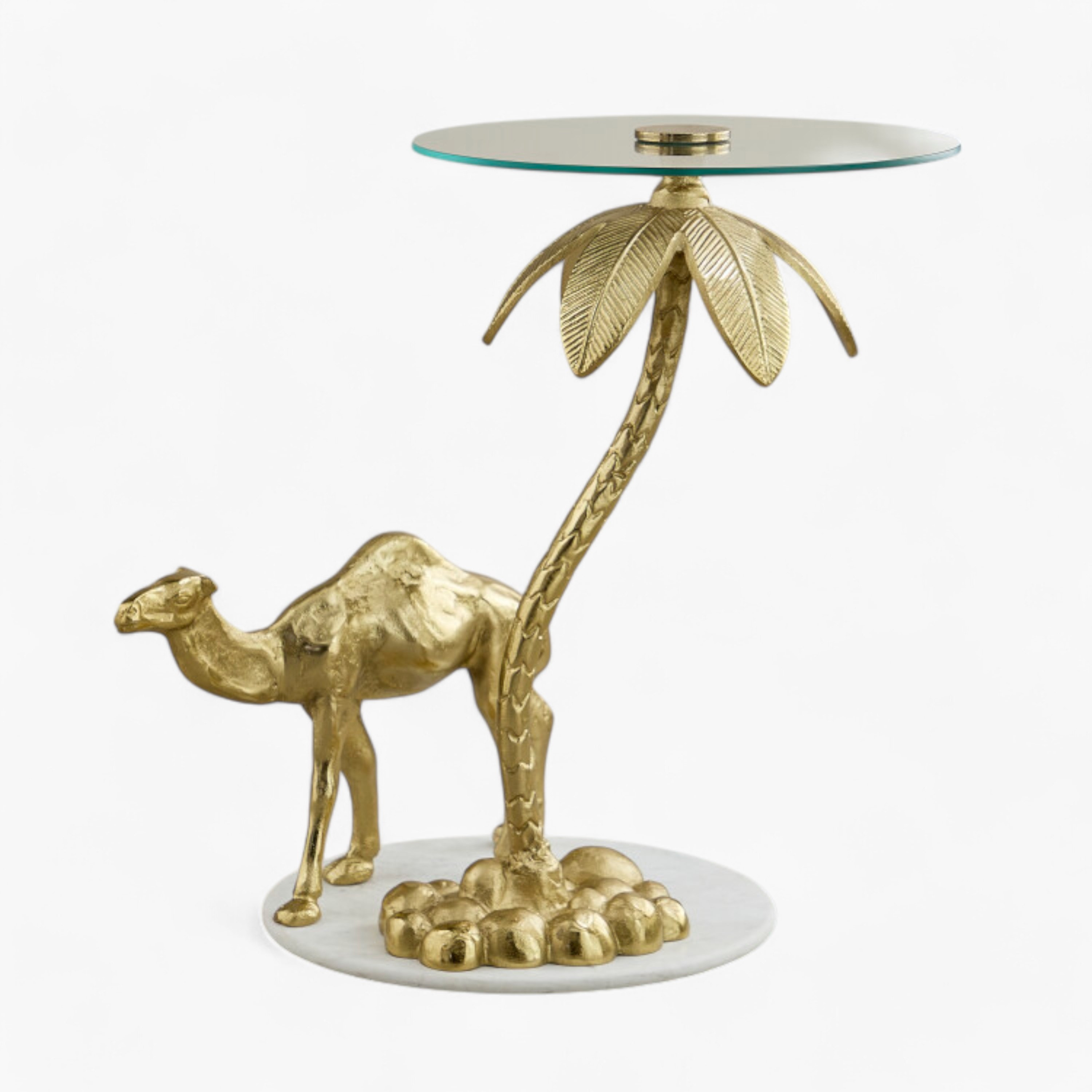 طاولة جانبية بسطح من الرخام الأصلي والزجاج - كاميل من فيندرا -hbxfurniture-livingroom-endtables-image-7