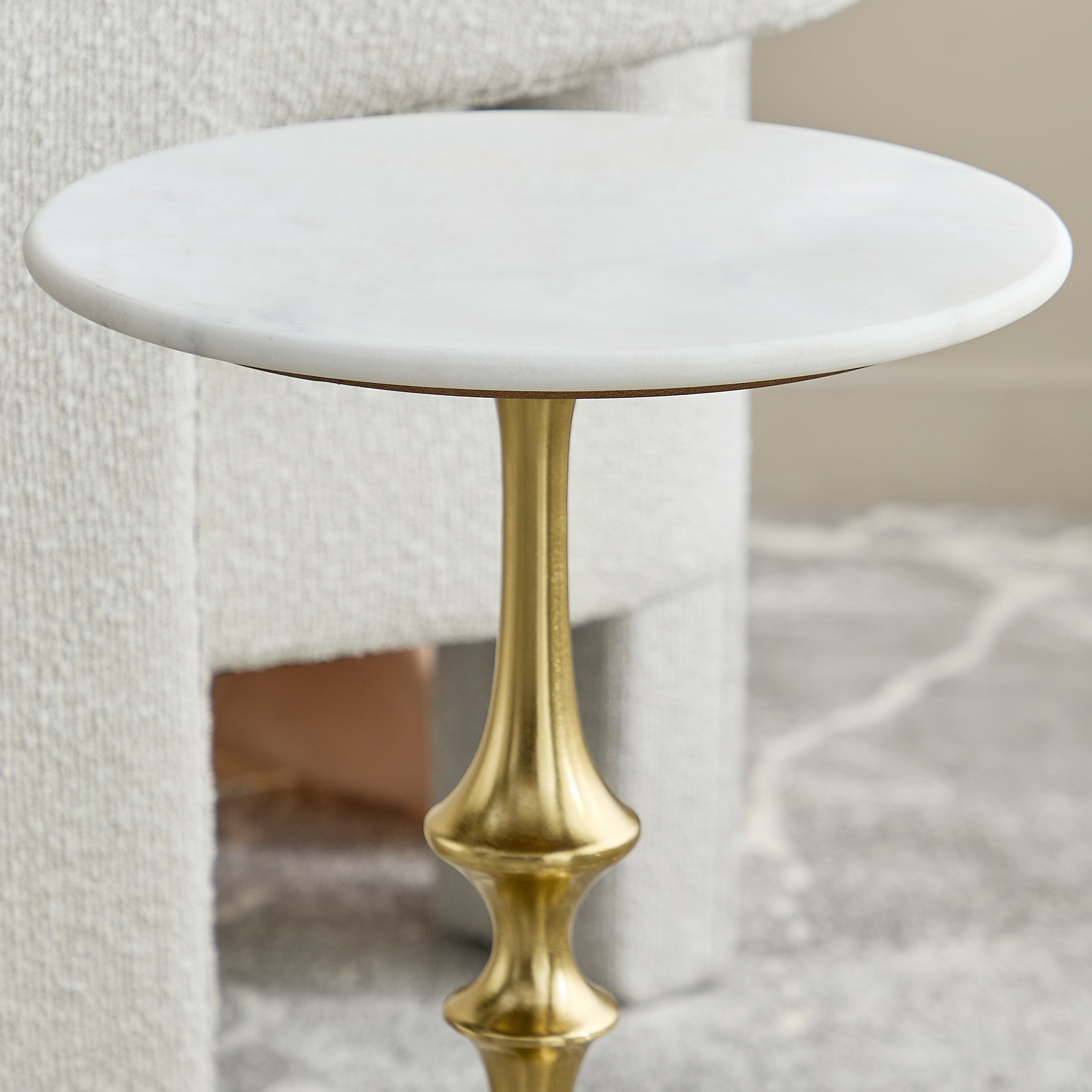 Cavon Lauren Genuine Marble Top Side Table-hbxfurniture-livingroom-endtables-image-3