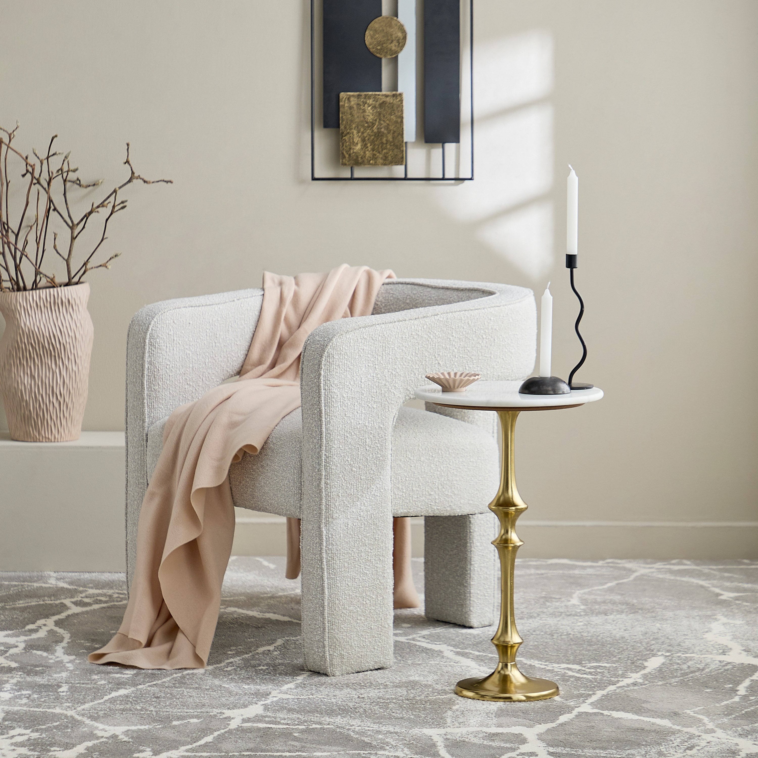 Cavon Lauren Genuine Marble Top Side Table-hbxfurniture-livingroom-endtables-image-6