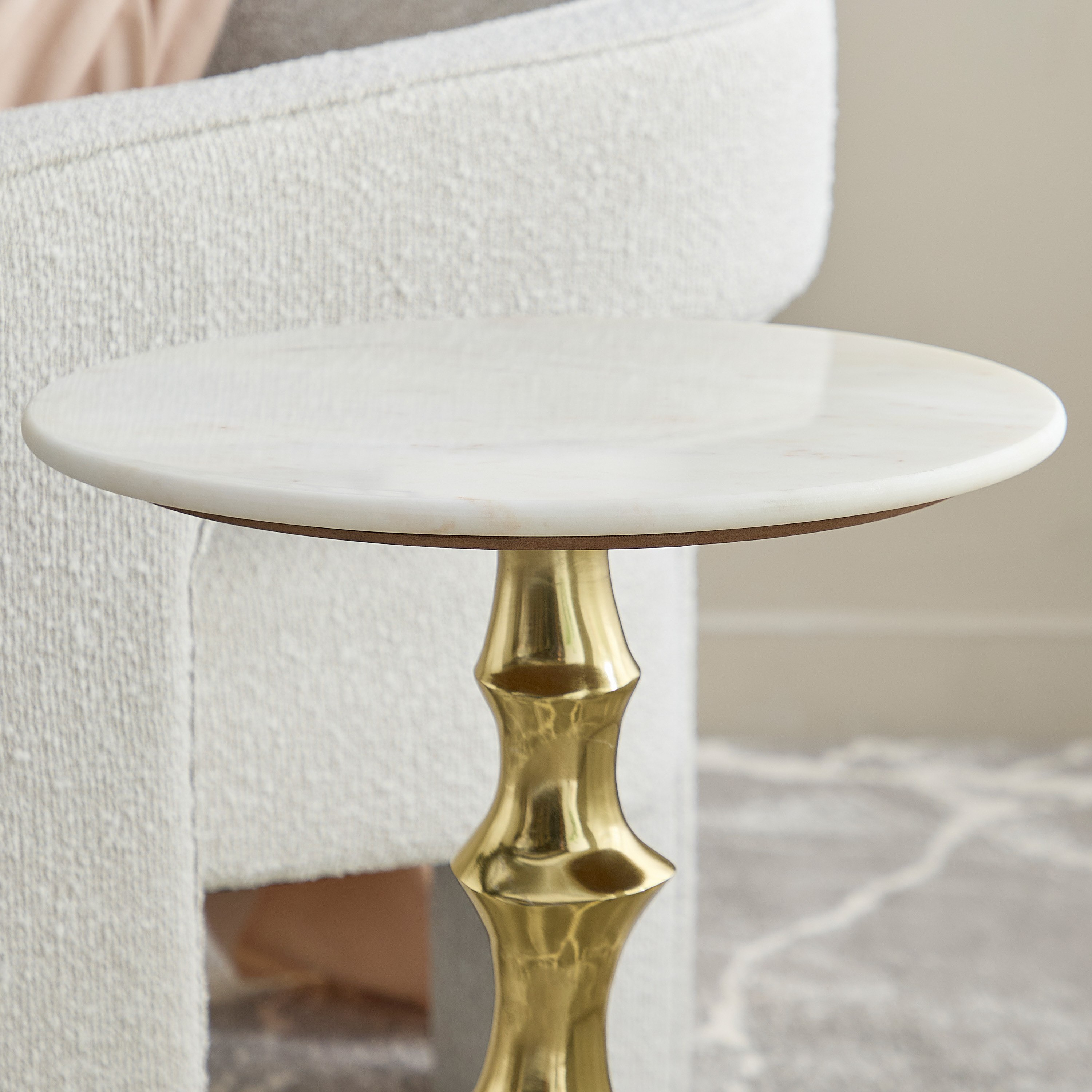 Cavon Julie Genuine Marble Top Side Table-hbxfurniture-livingroom-endtables-image-3