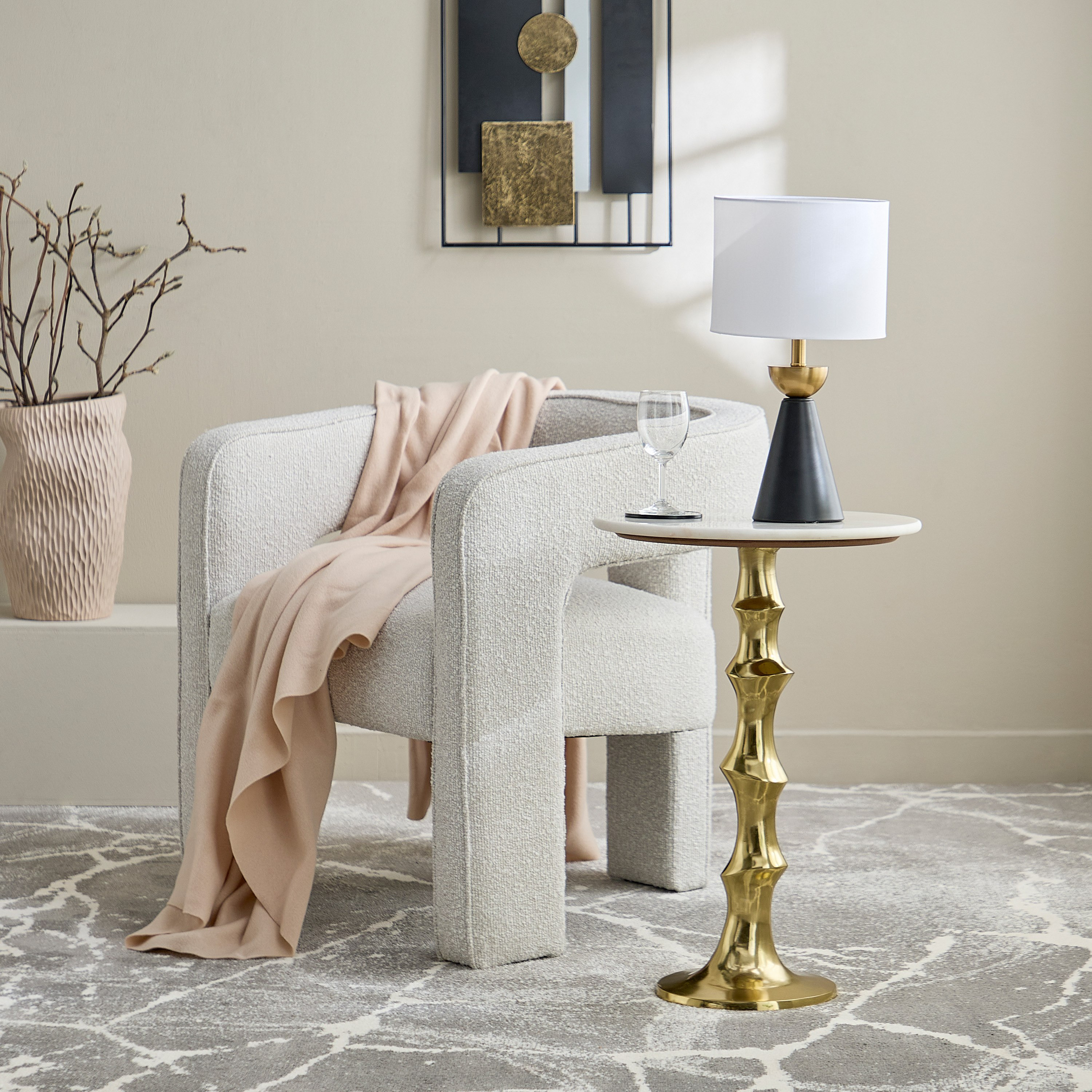 Cavon Julie Genuine Marble Top Side Table-hbxfurniture-livingroom-endtables-image-6