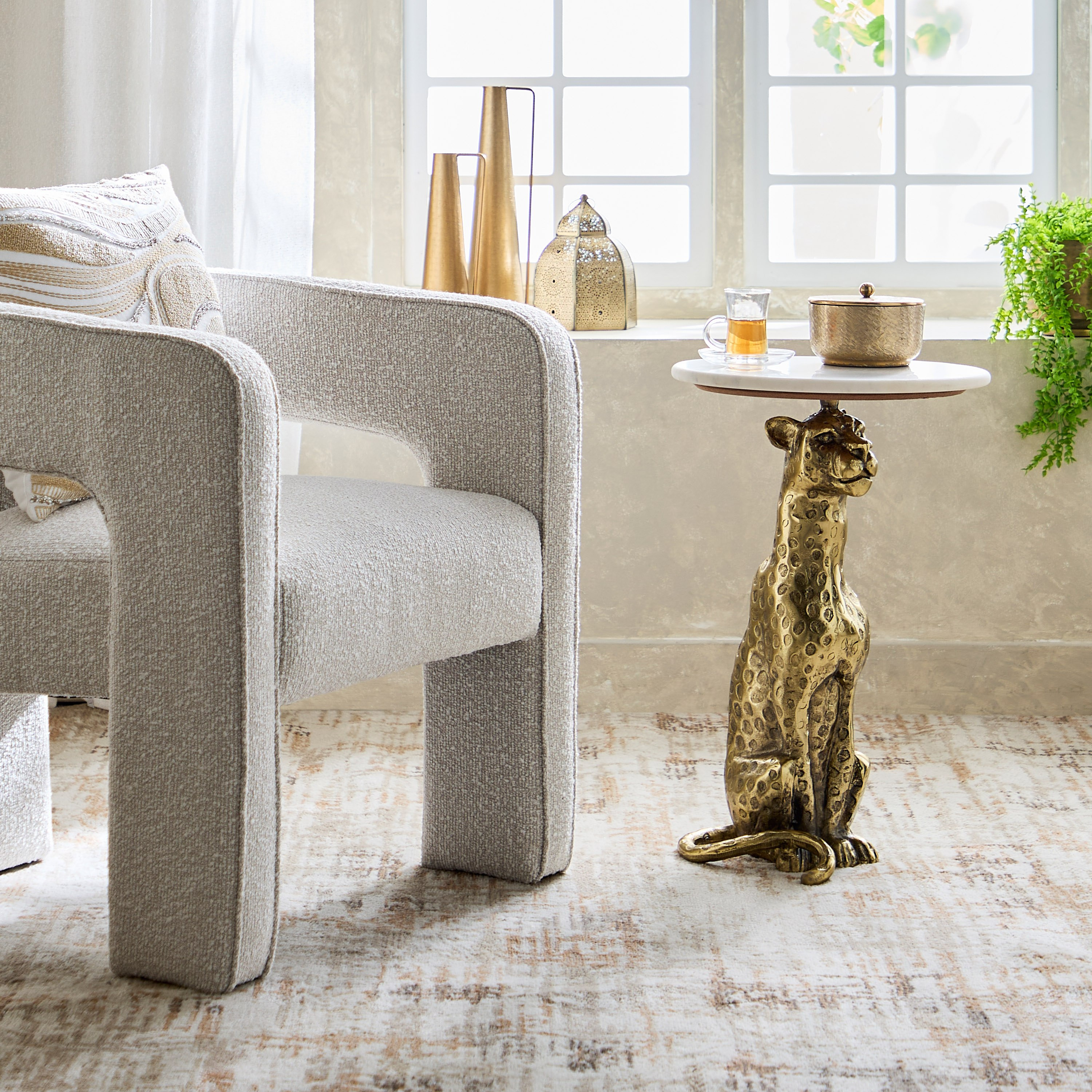 طاولة جانبية بسطح من الرخام الأصلي - چاجوار من كافون-hbxfurniture-livingroom-endtables-image-7