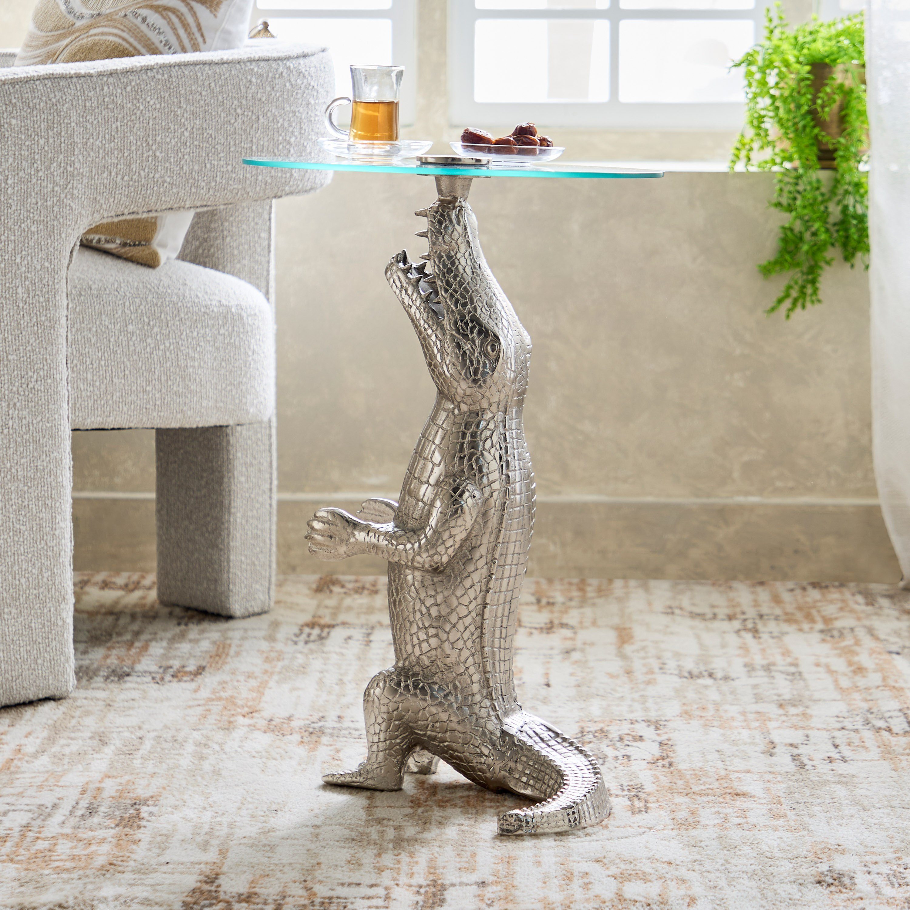 طاولة جانبية بسطح زجاج - كروكودايل من فيندرا-hbxfurniture-livingroom-endtables-image-1