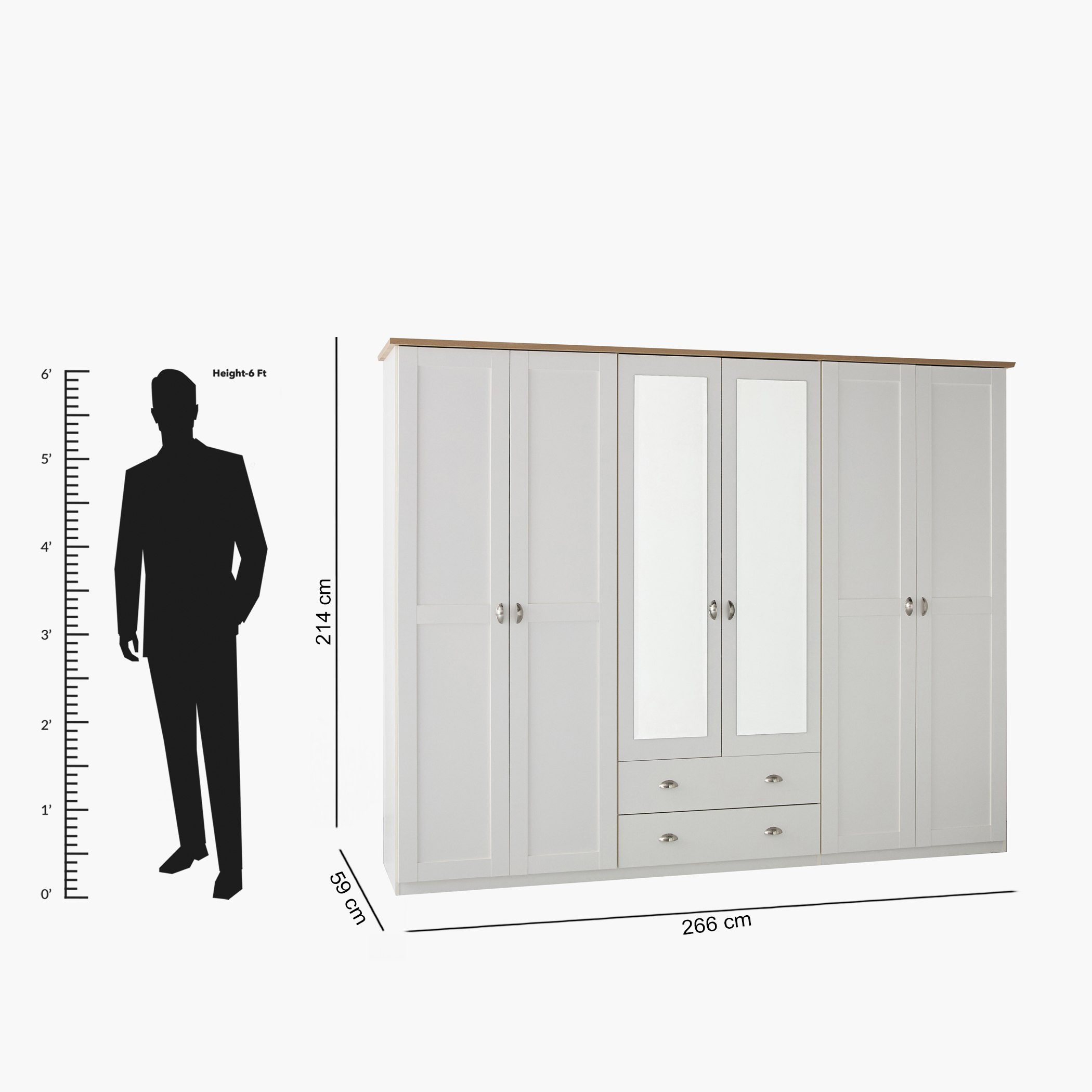 خزانة ملابس 6 أبواب ودرجين ومرايا من لويزيانا-hbxfurniture-wardrobes-image-13