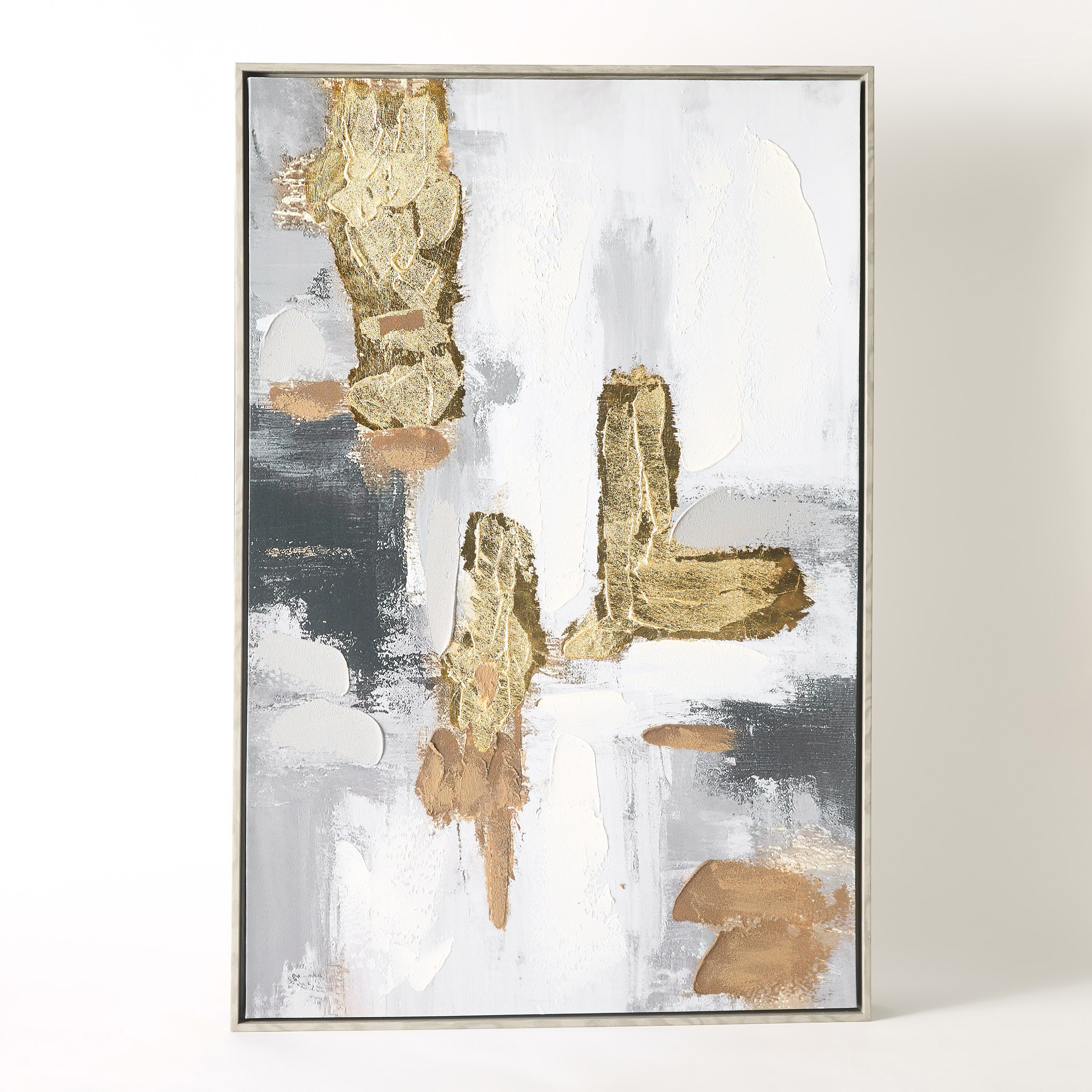 لوحة كانفاس مؤطرة برسم يدوي ورقائق ذهبية من فيستا - 60x90x38 سم-hbxhomeware-hbxdecorandfurnishings-image-5