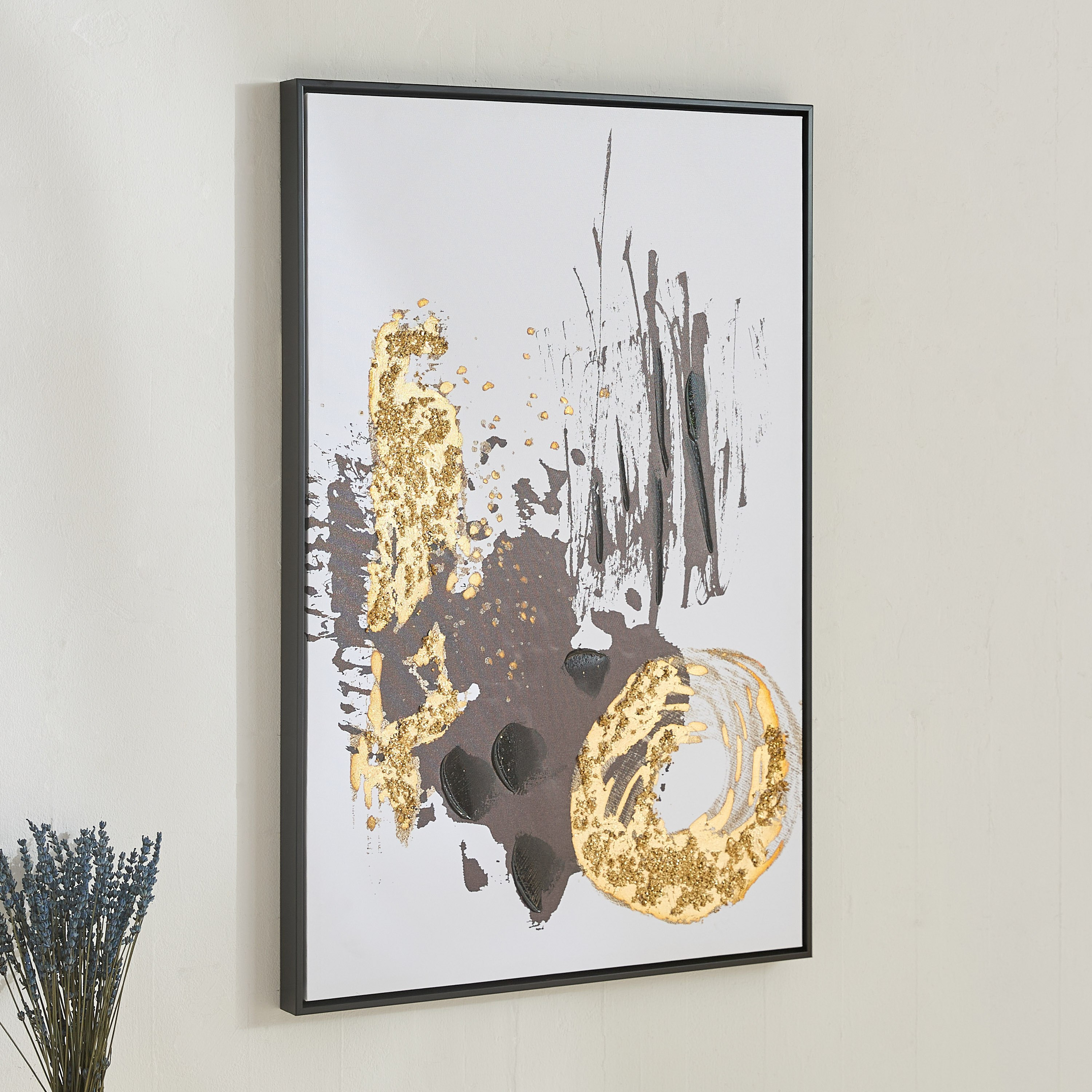 لوحة كانفاس مؤطرة بخرز ورقائق من فيستا - 60x90x38 سم-hbxhomeware-hbxdecorandfurnishings-image-1