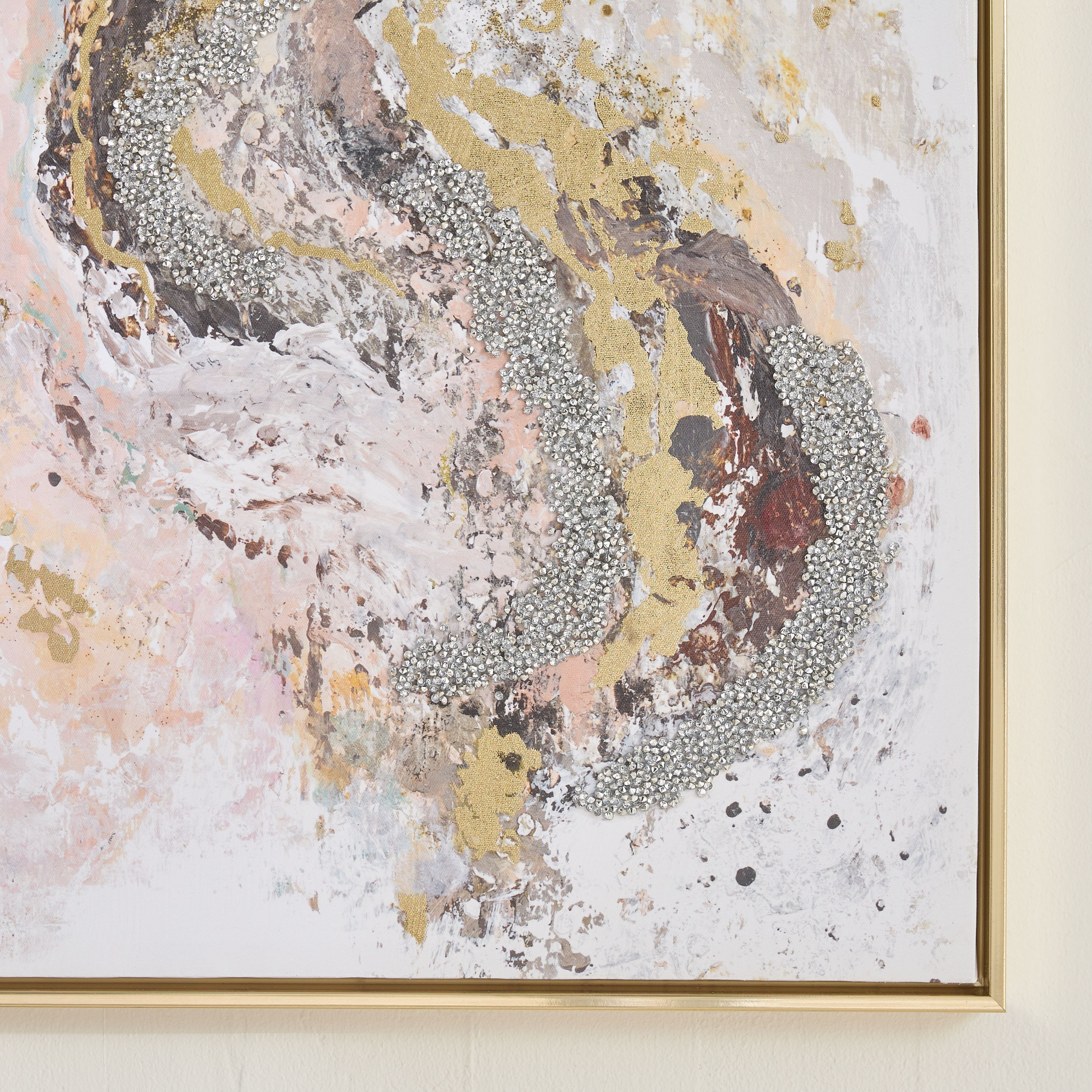 Fista Framed Canvas with Crystal Beads - 60x90x38 cm-hbxhomeware-hbxdecorandfurnishings-image-3