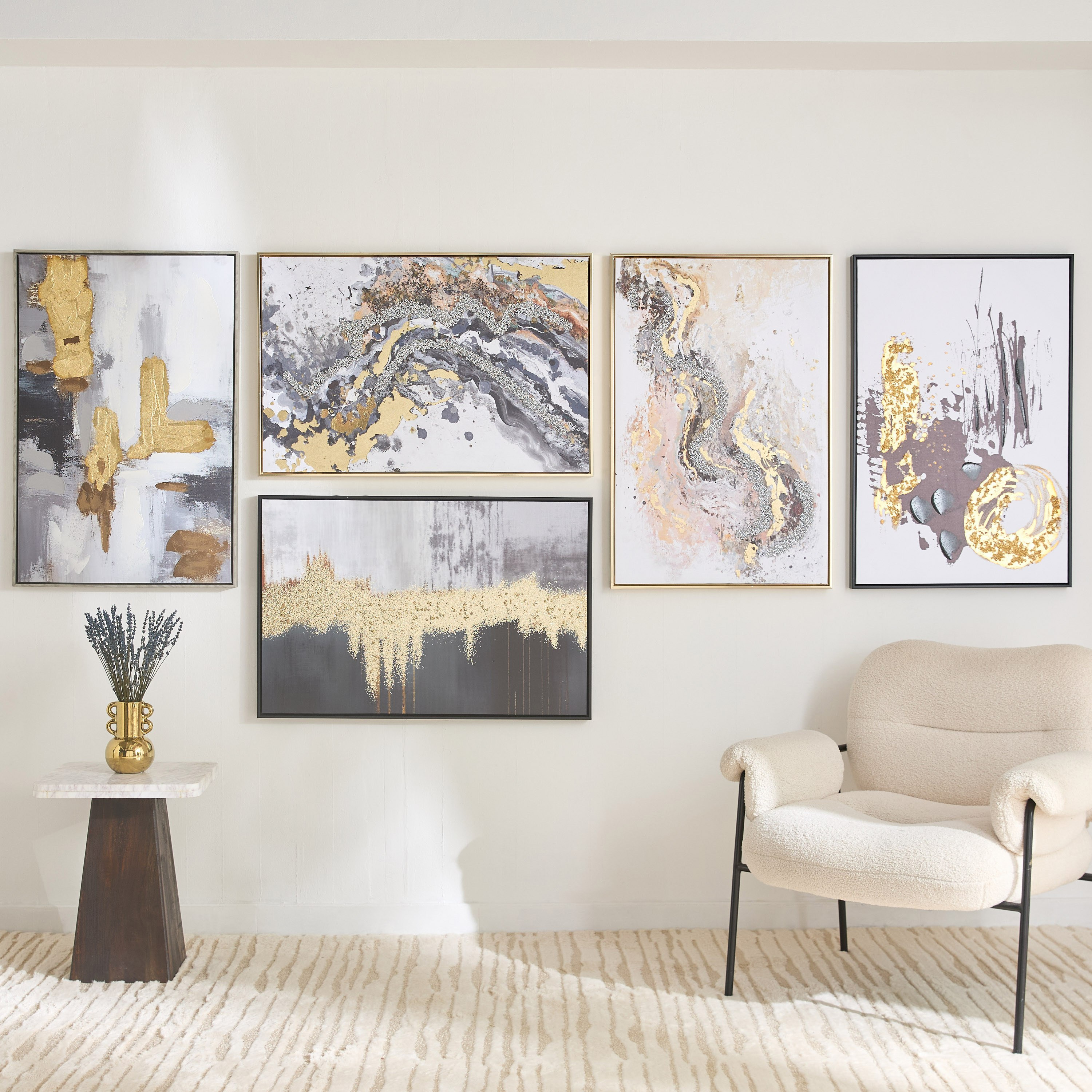 Fista Framed Canvas with Crystal Beads - 60x90x38 cm-hbxhomeware-hbxdecorandfurnishings-image-4