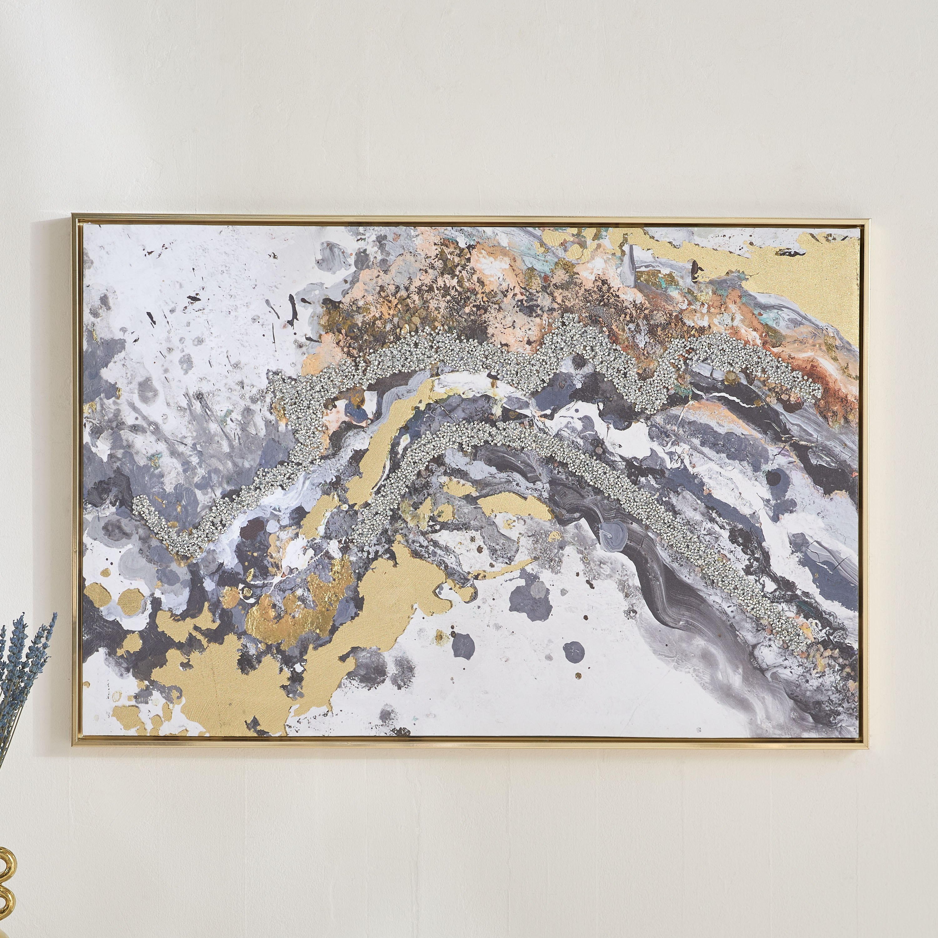 لوحة كانفاس بإطار وخرز كريستال من فيستا - 60x90x38 سم-hbxhomeware-hbxdecorandfurnishings-image-2