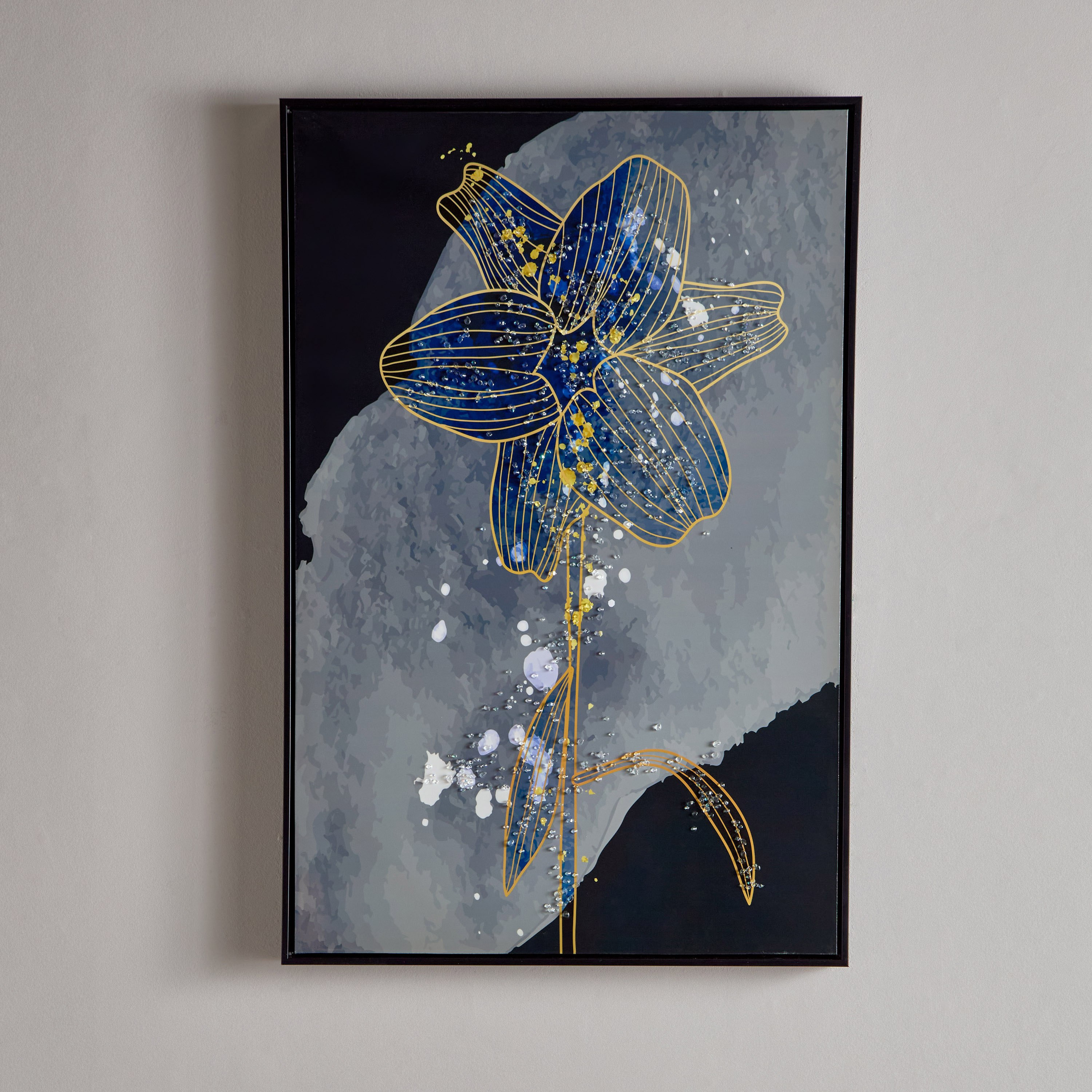 لوحة كانفاس قماشية بإطار من الزهور مع خرز من فيستا - 60x90x38 سم-hbxhomeware-hbxdecorandfurnishings-image-2