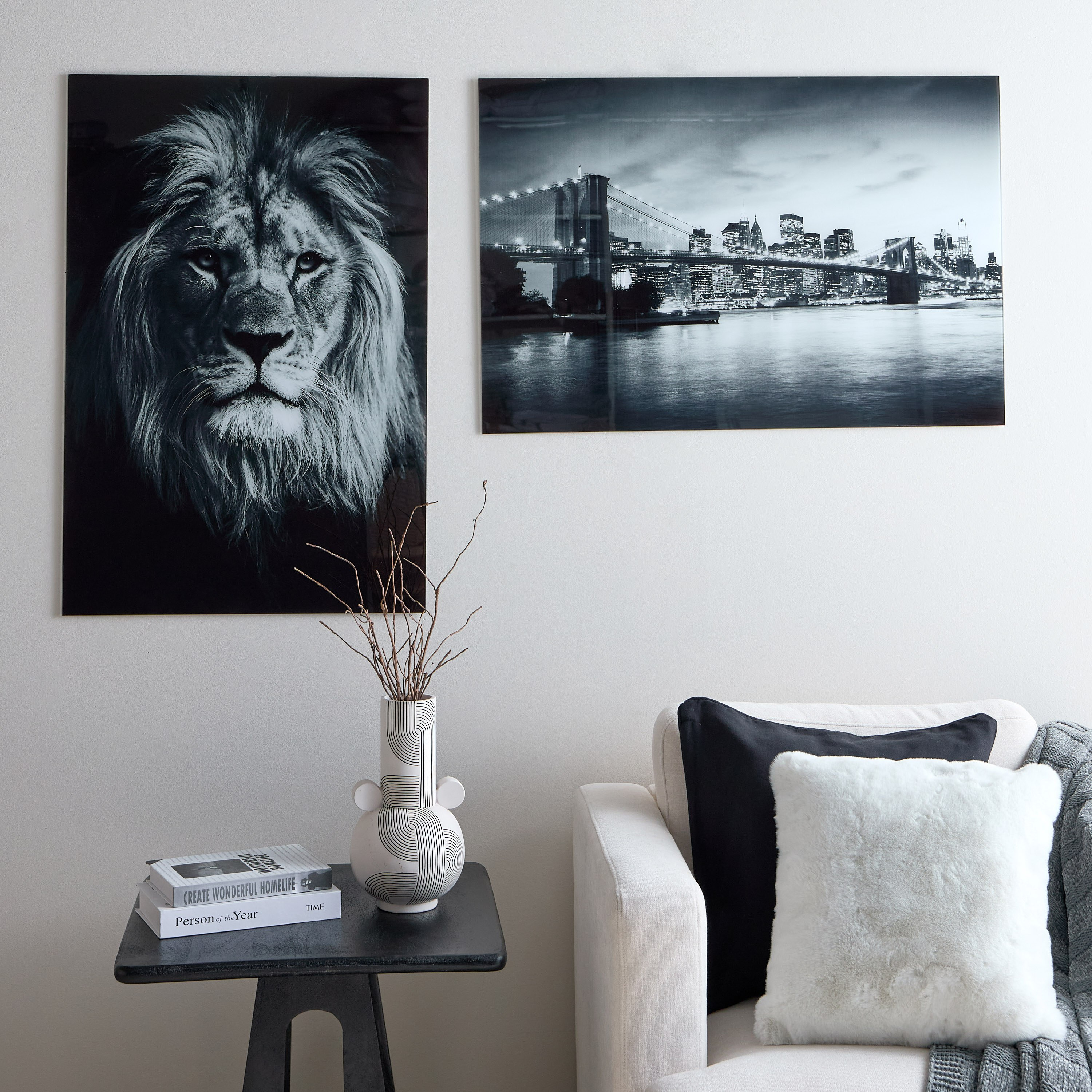 زينة حائط من الزجاج المعالج حراريًا بتصميم جسر من فيستا - 60x90 سم-hbxhomeware-hbxdecorandfurnishings-image-4
