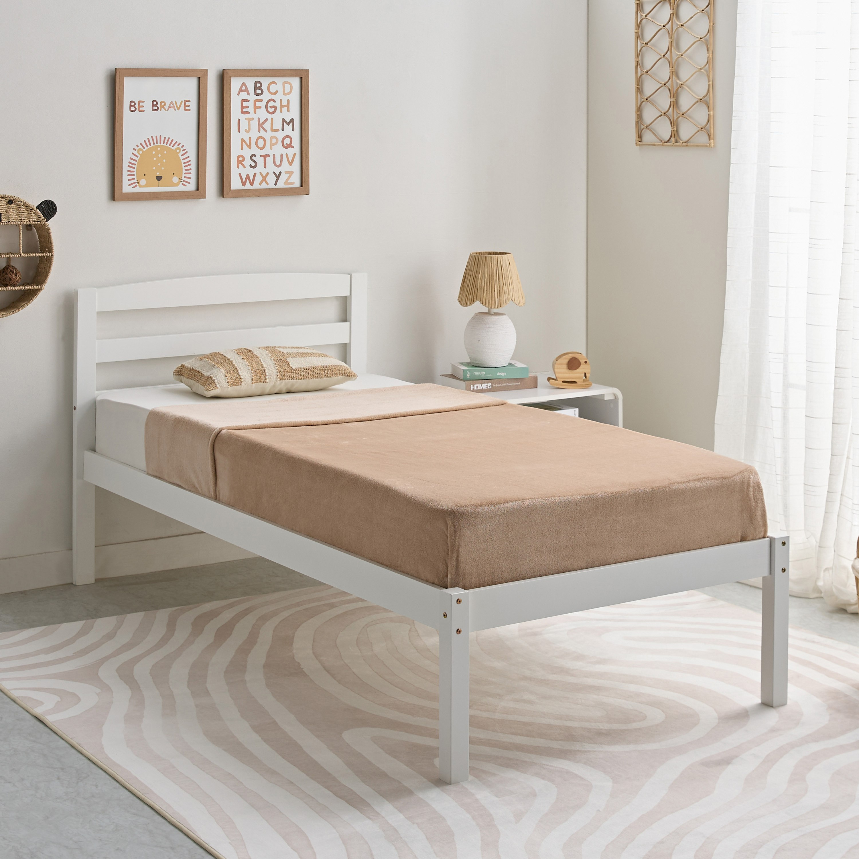 Movo Stova Vanilla Single Bed - 90x200 cm-hbxfurniture-bedsandbedsets-beds-single-image-1
