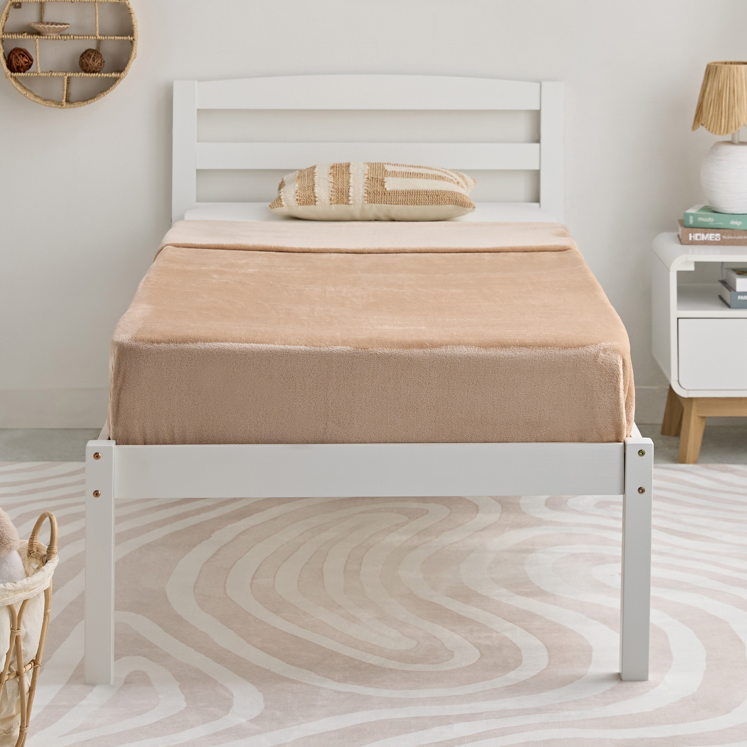 Movo Stova Vanilla Single Bed - 90x200 cm-hbxfurniture-bedsandbedsets-beds-single-image-2