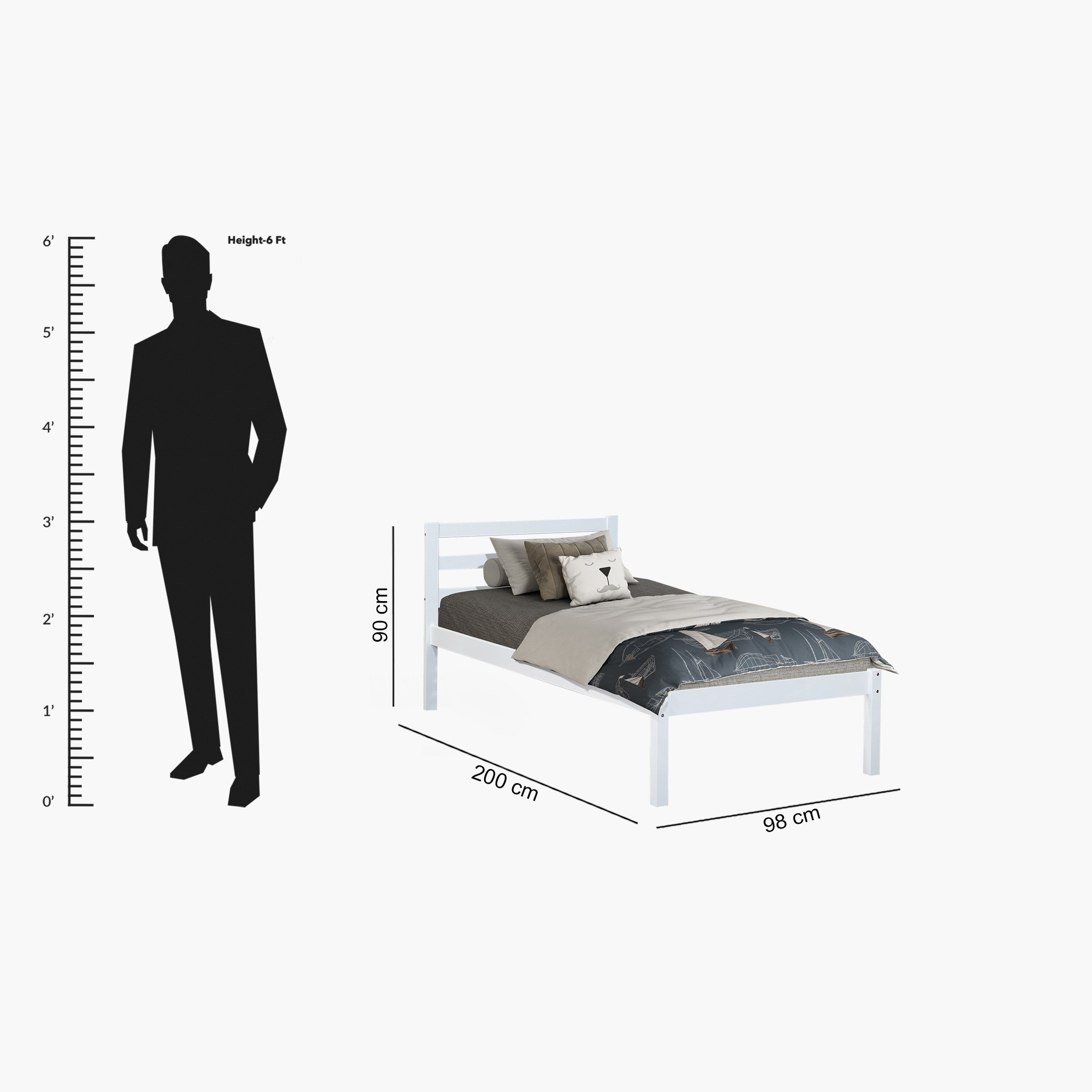 Movo Stova Vanilla Single Bed - 90x200 cm-hbxfurniture-bedsandbedsets-beds-single-image-9